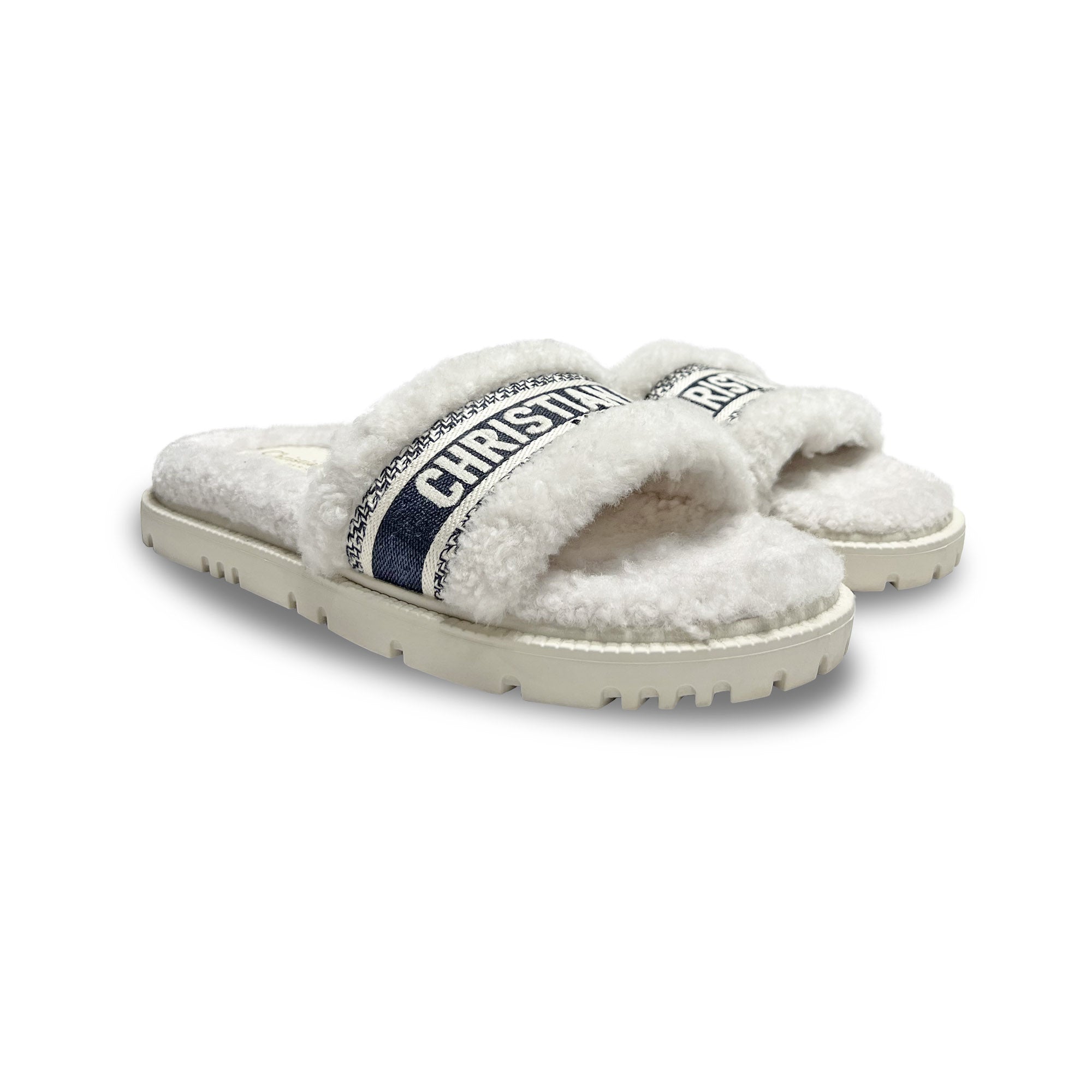 Christian Dior Shearling Sandals