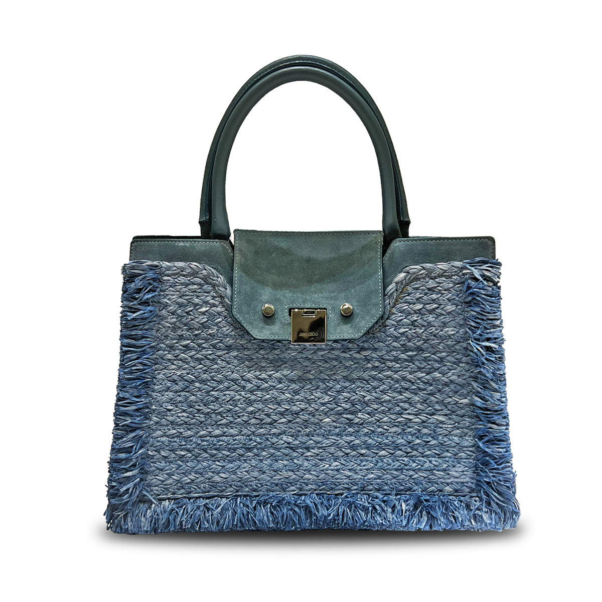 Jimmy Choo 2Way Riley bag in Raffia & Suede