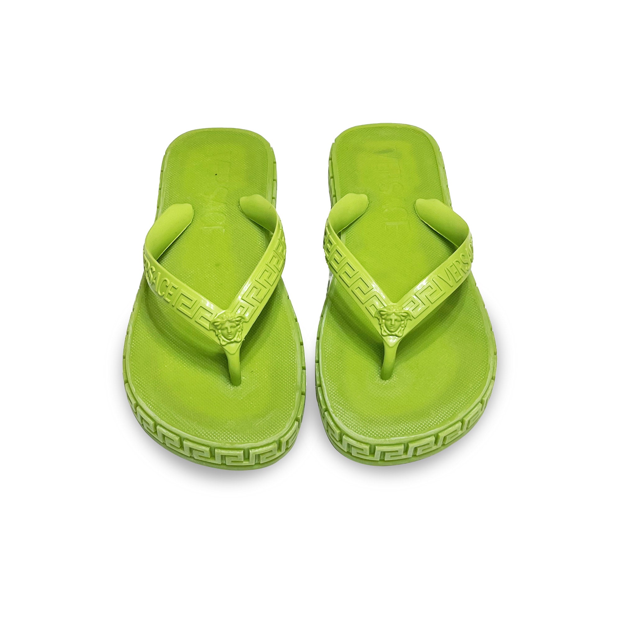 Versace Greca Logo Flip Flop Sandals