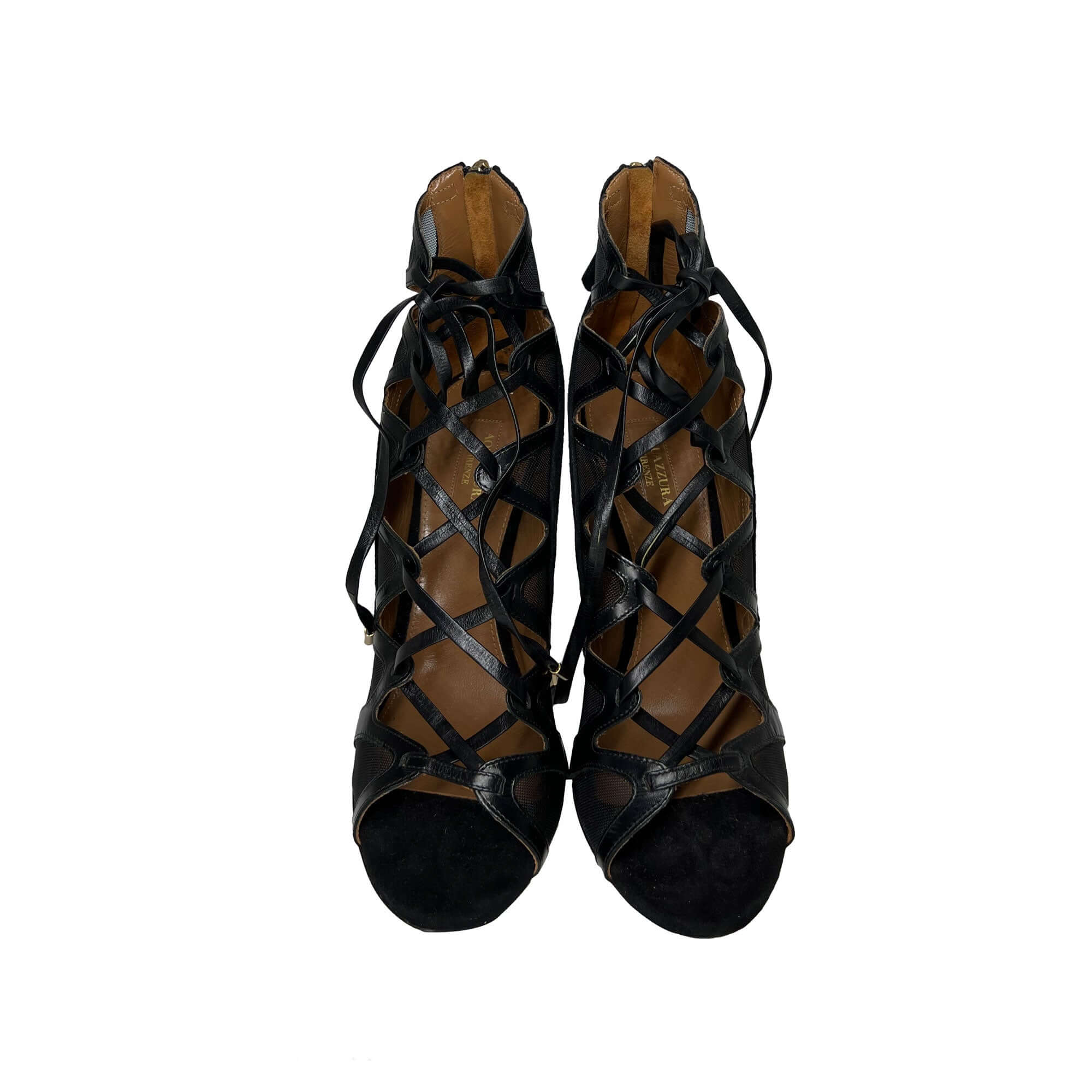 Aquazzura Suede Sandals in Blac