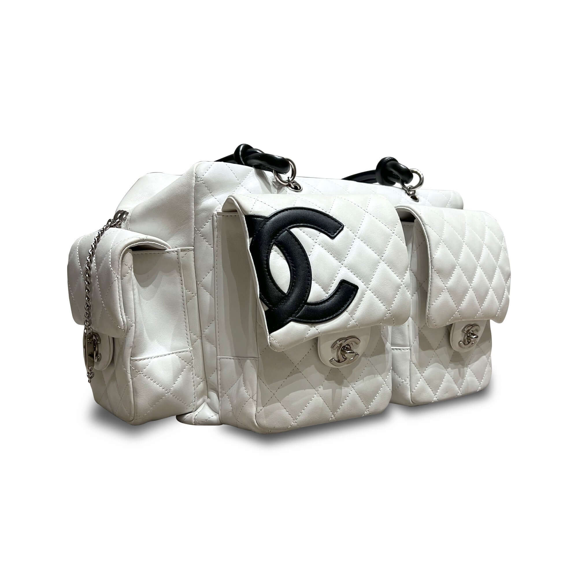 Chanel quilted calfskin leather reporter cambon bag