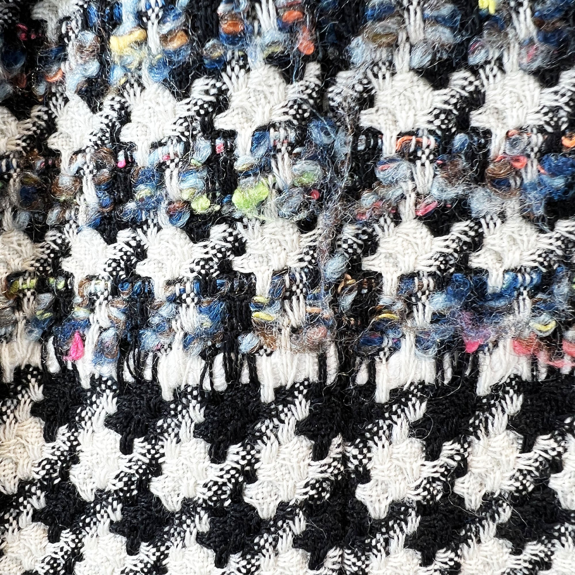 Pre owned Chanel 2006 Houndstooth Pattern zip-up Designer jacket