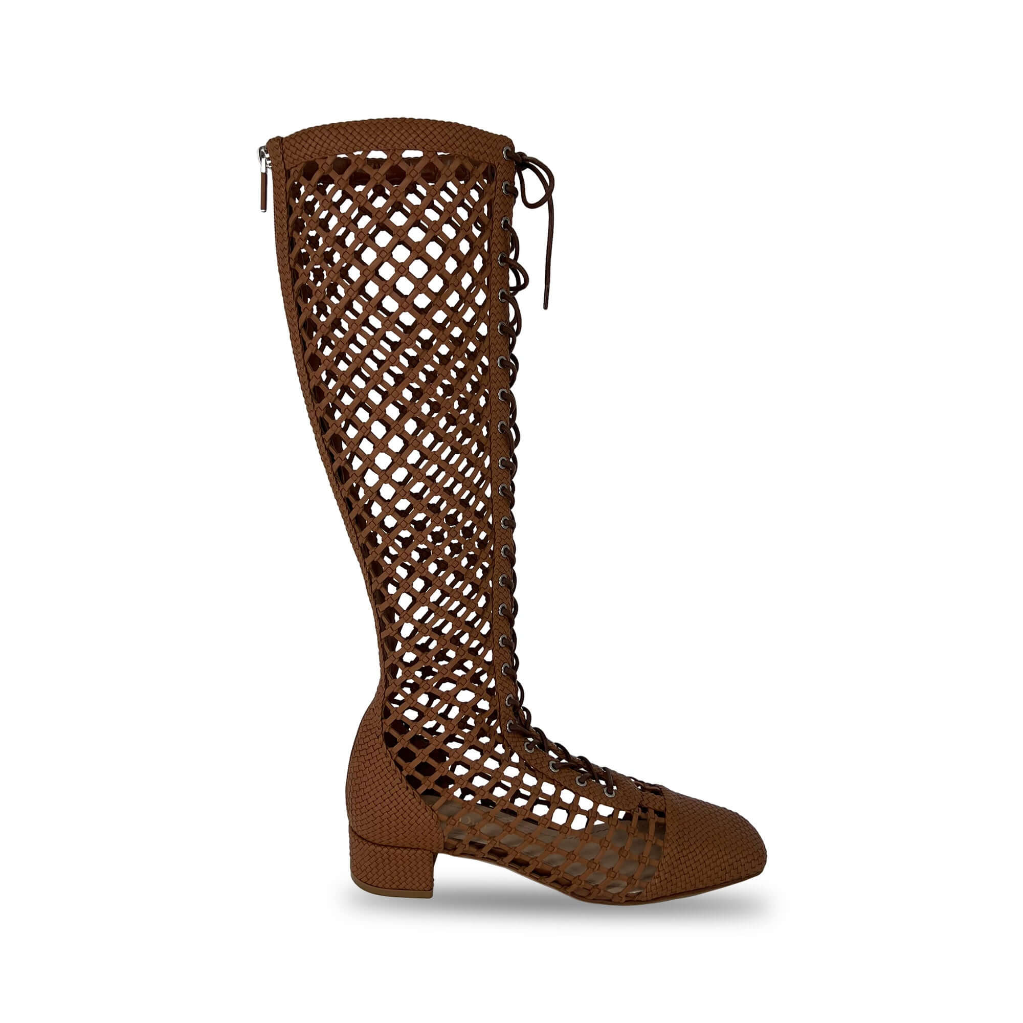 Christian Dior spring 2018 naughtily-D lace-up boots brown