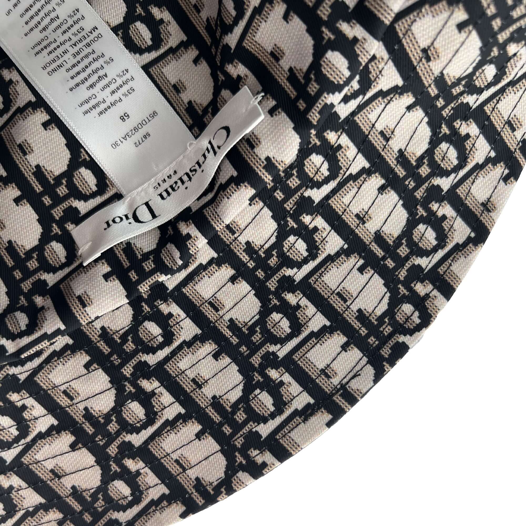 Christian Dior reversible Teddy-D small brim bucket hat