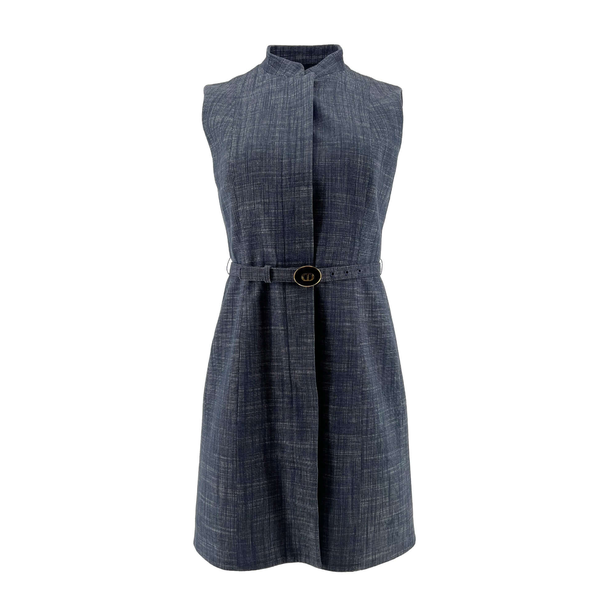 Dior Navy Blue Belt Dress