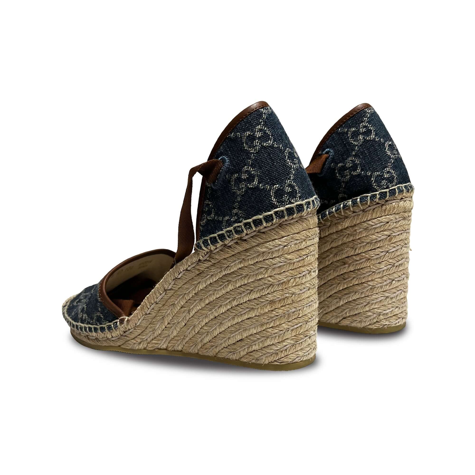 Gucci GG pattern wedge espadrilles