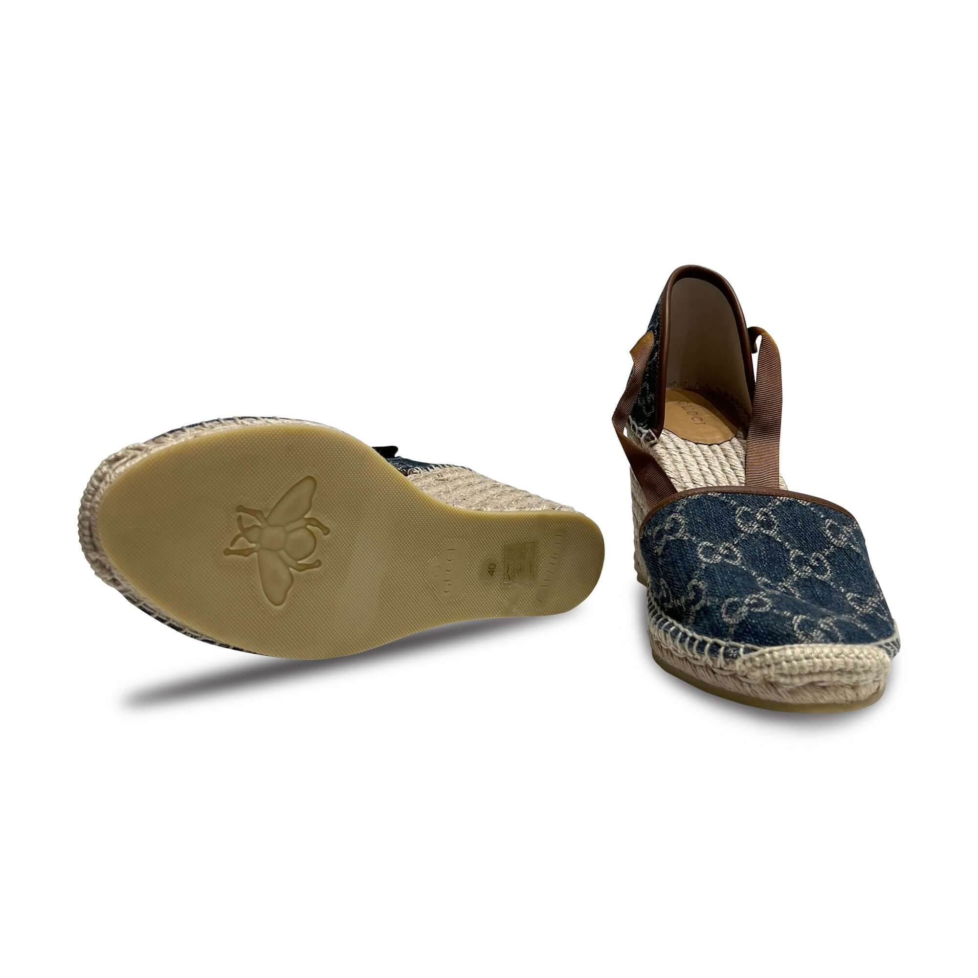 Gucci GG pattern wedge espadrilles