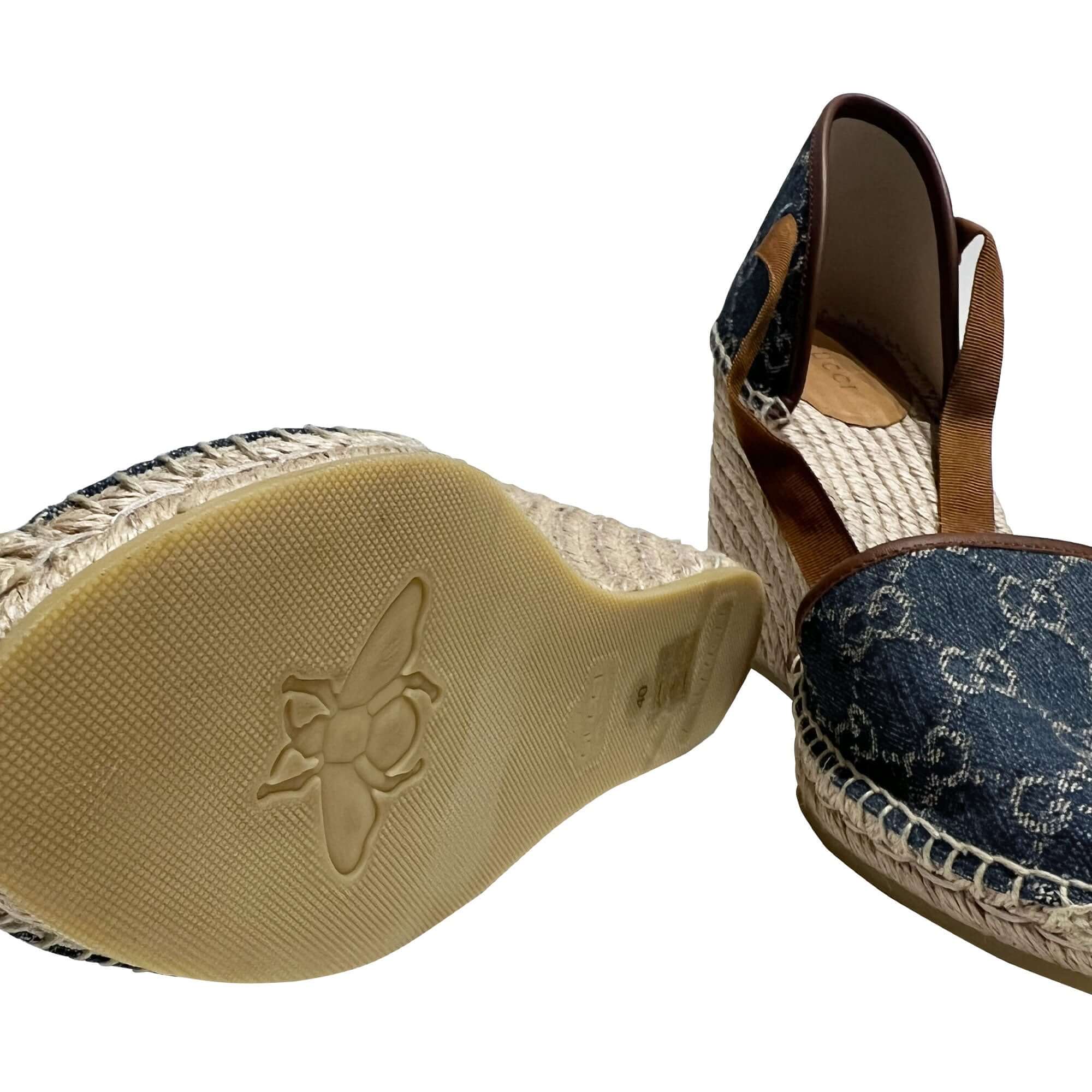 Gucci GG pattern wedge espadrilles