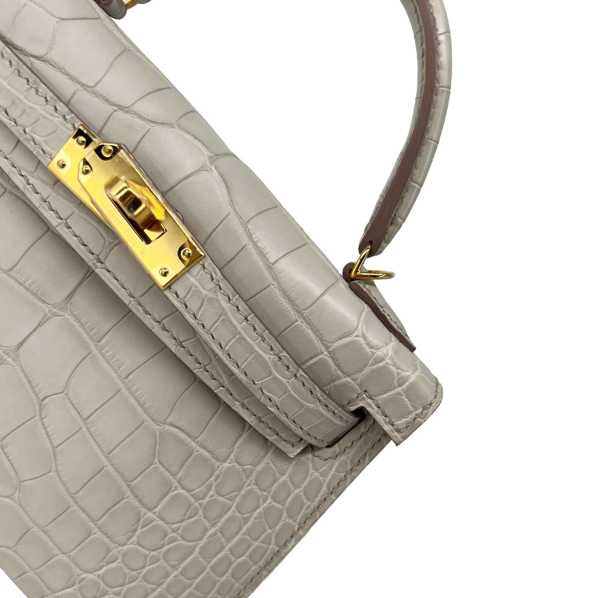 Hermes Kelly Designer Bag Beton Matte detail
