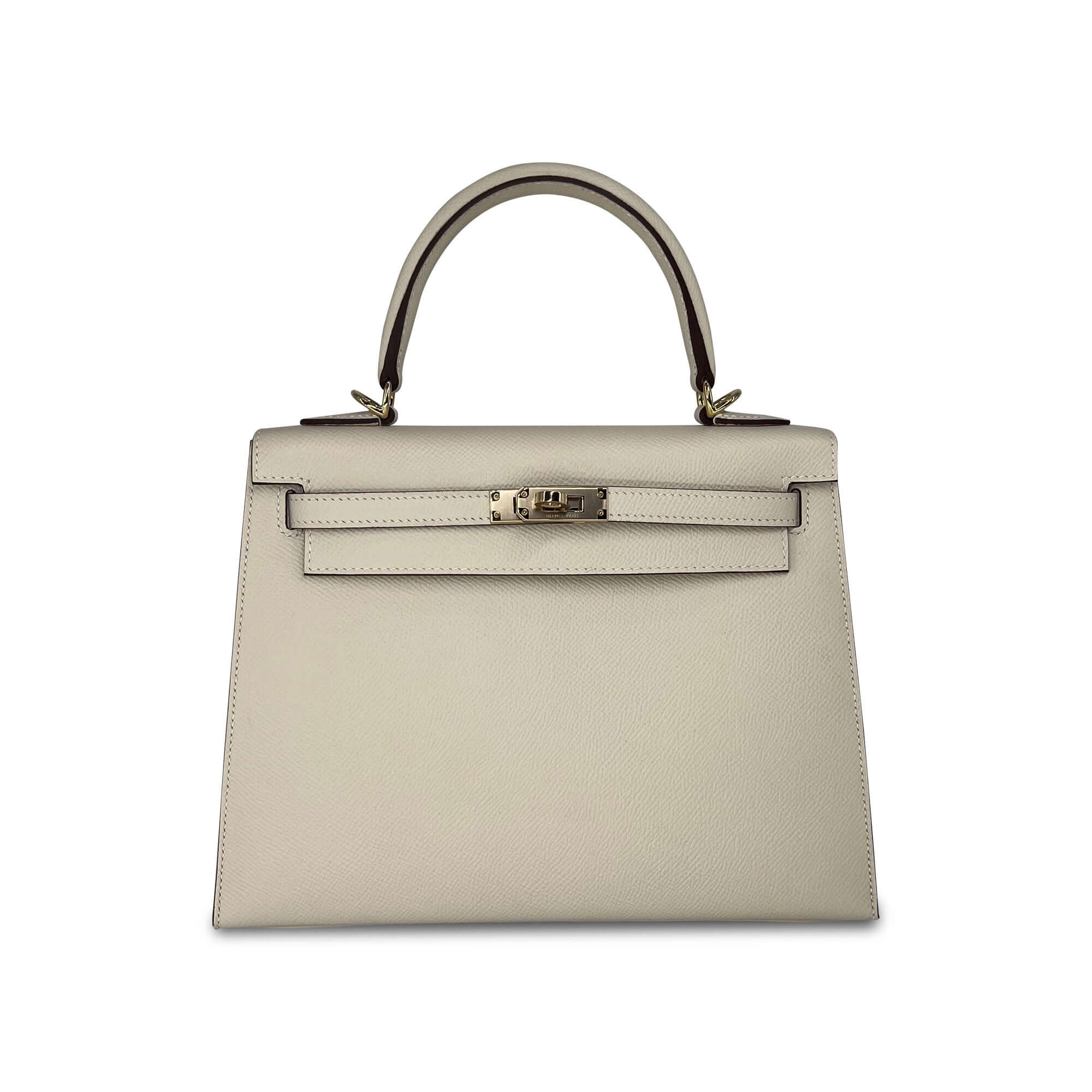 Hermes Kelly Craie Epsom leather designer bag front