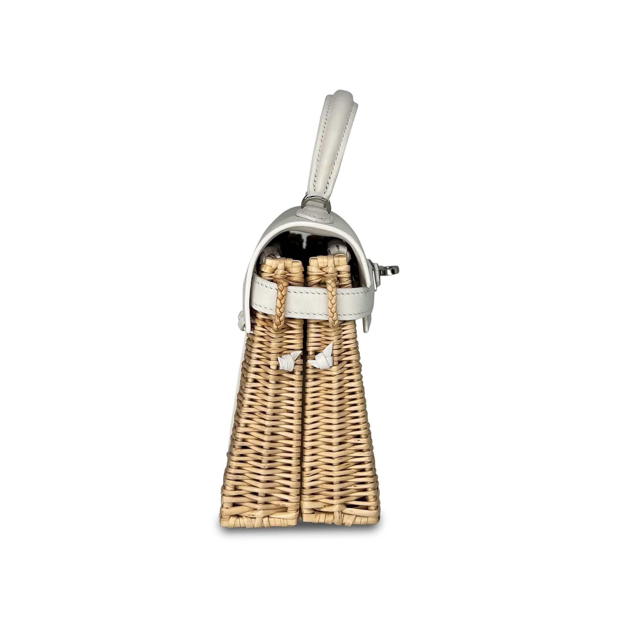 Hermes Kelly Designer Bag in white side