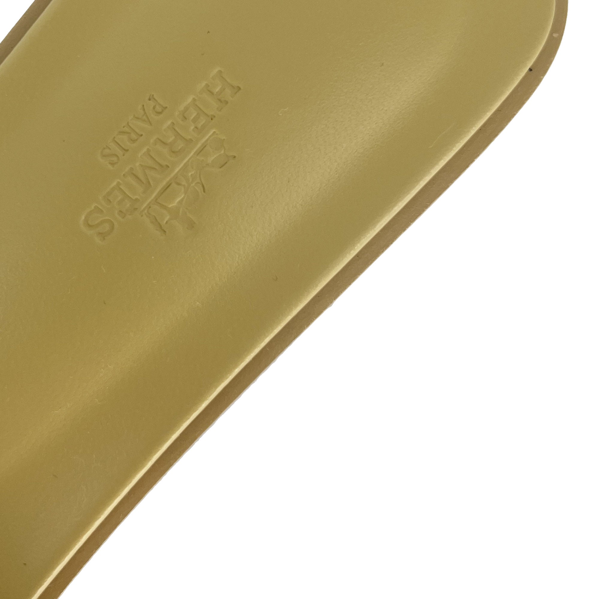 Hermes Nude Ostrich Oran designer sandals logo