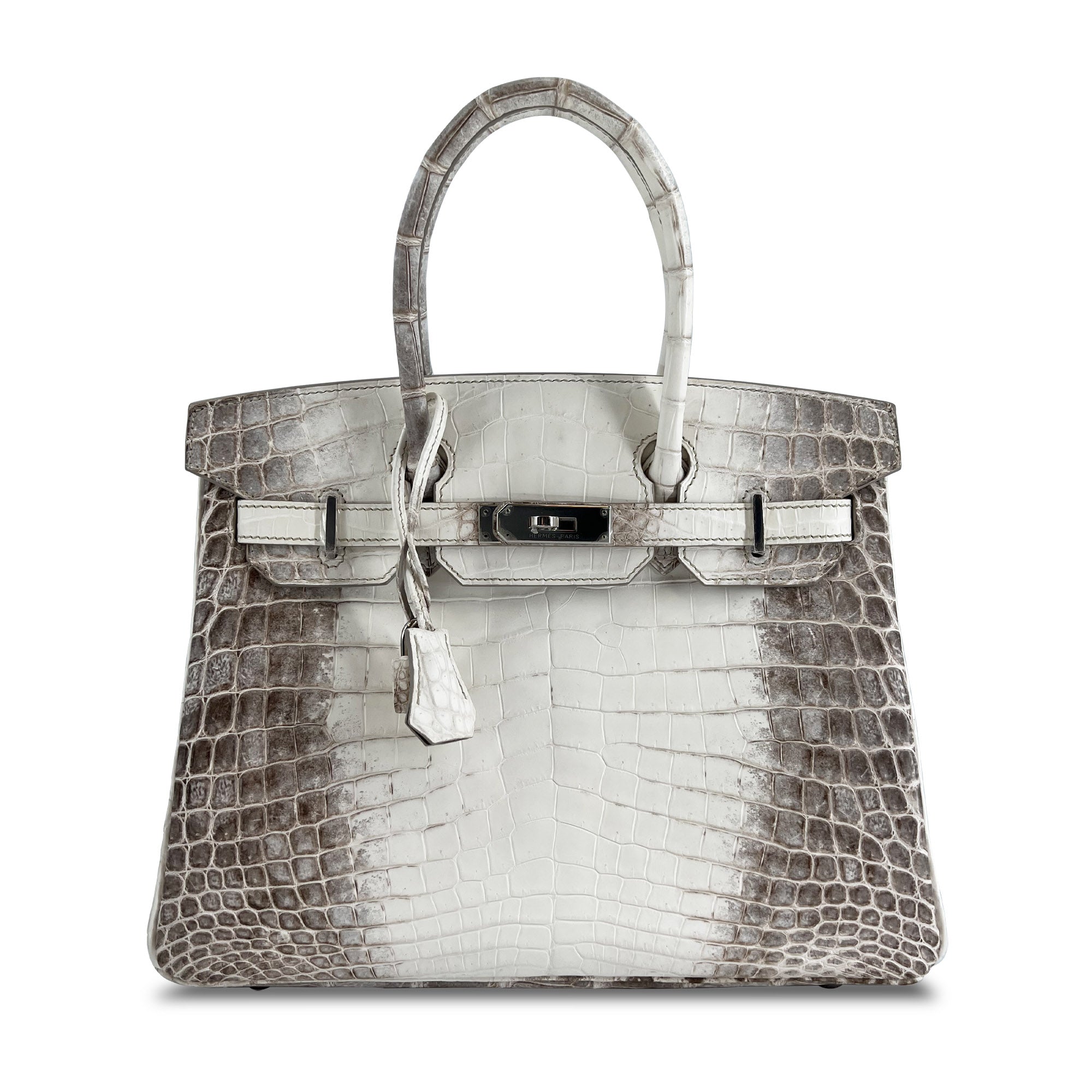 Hermes Birkin B30 Himalaya Niloticus Croco Matte designer bag front