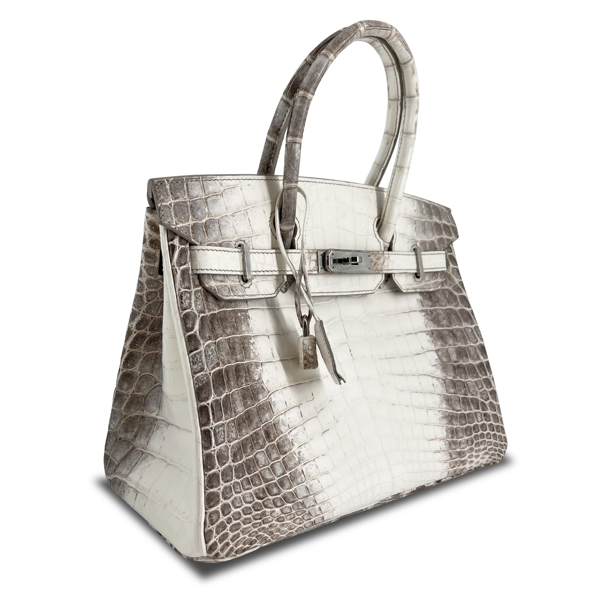 Hermes Birkin B30 Himalaya Niloticus Croco Matte designer bag angle