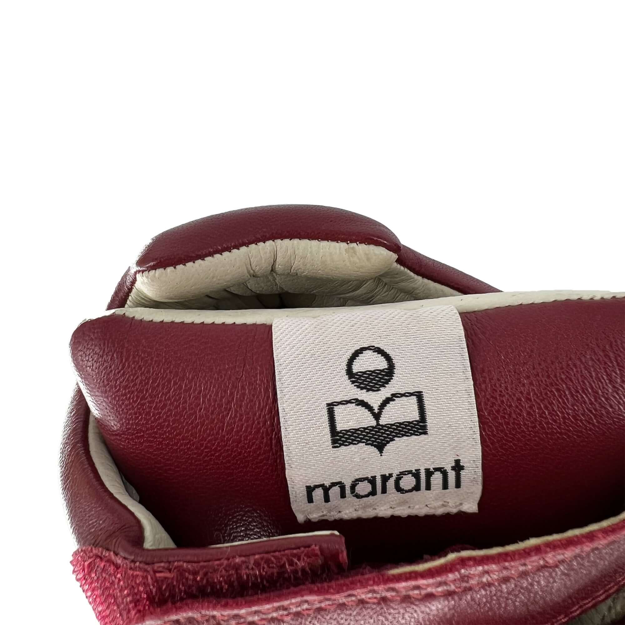 Isabelle Marant suede burgundy ankle trainers