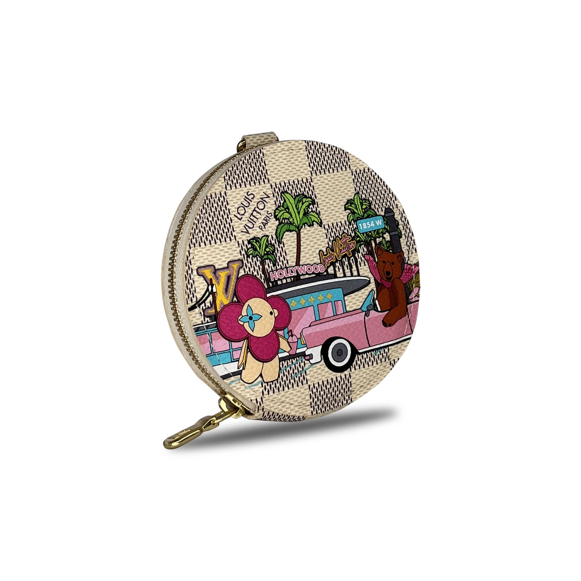 Louis Vuitton limited edition Damien Azur Hollywood round coin wallet
