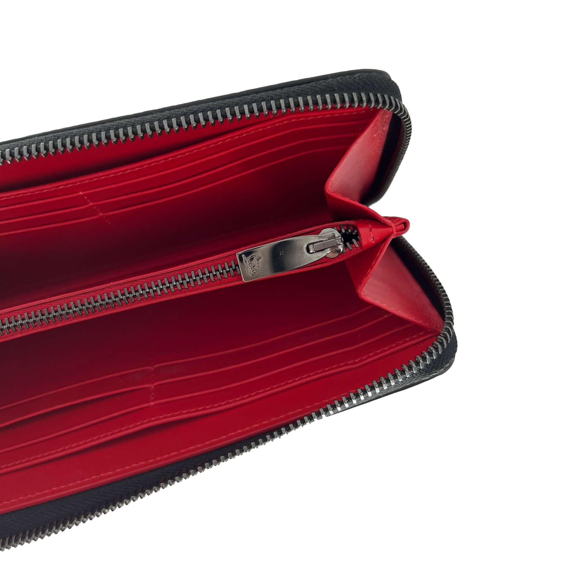 Christian Louboutin panettone spike wallet black