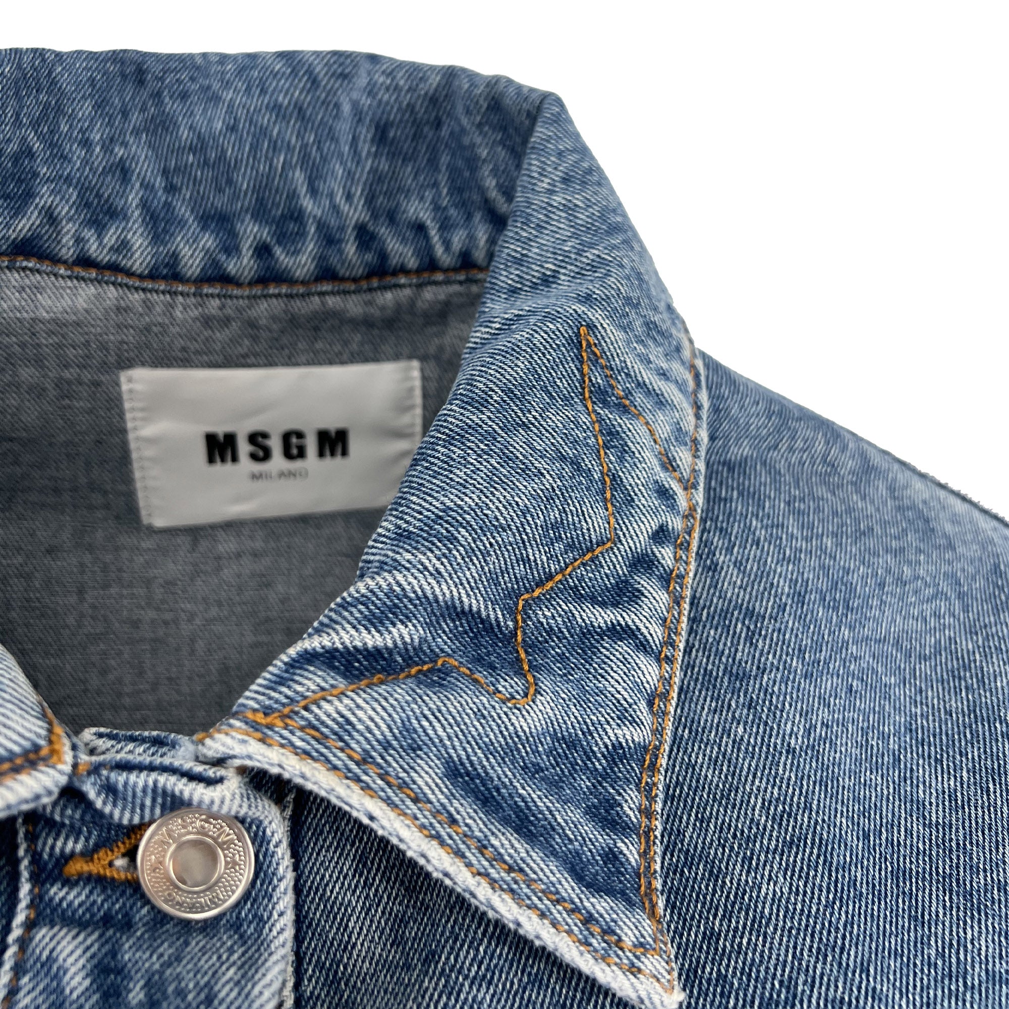 MSGM Fringed Denim Jacket