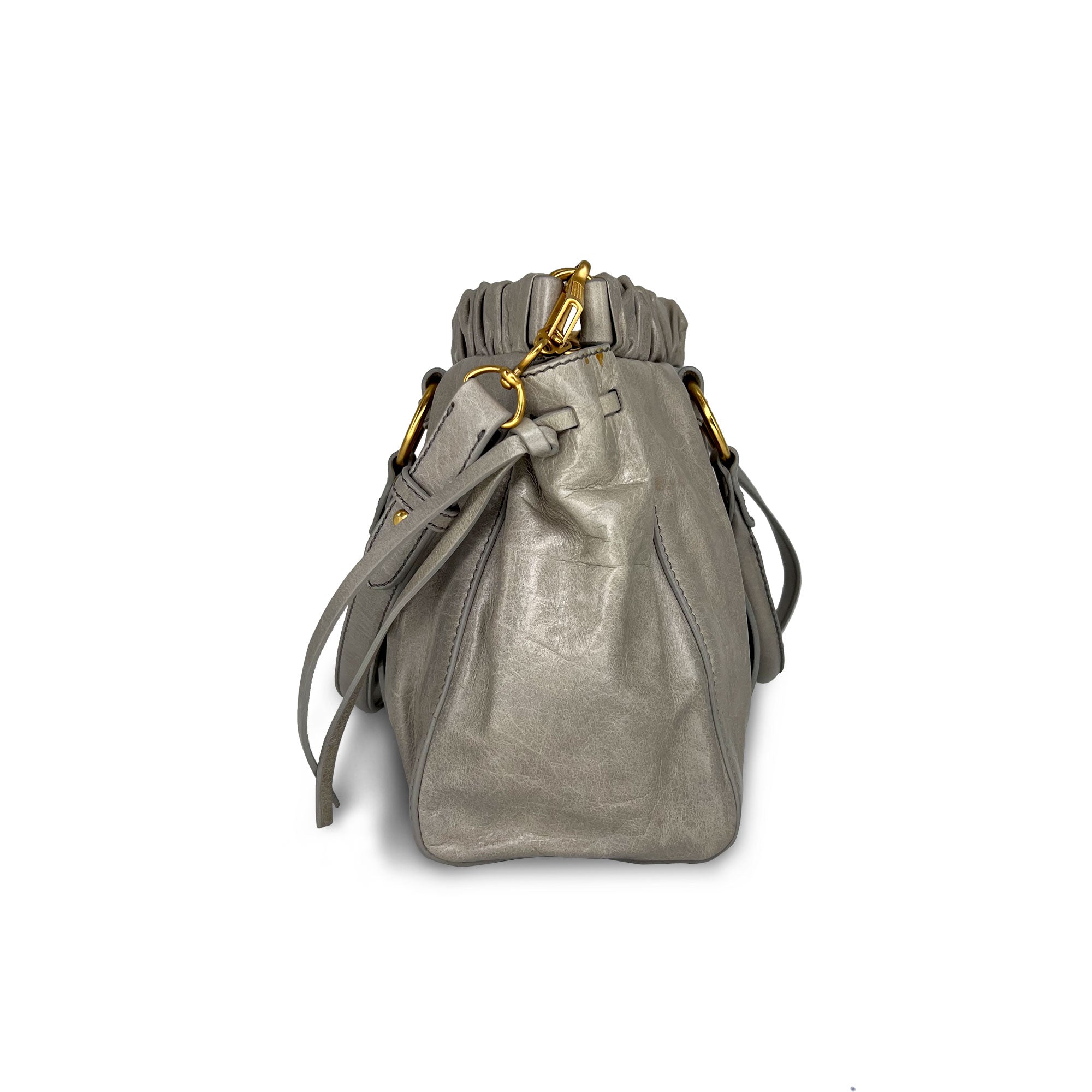 Miu Miu leather grey handbag