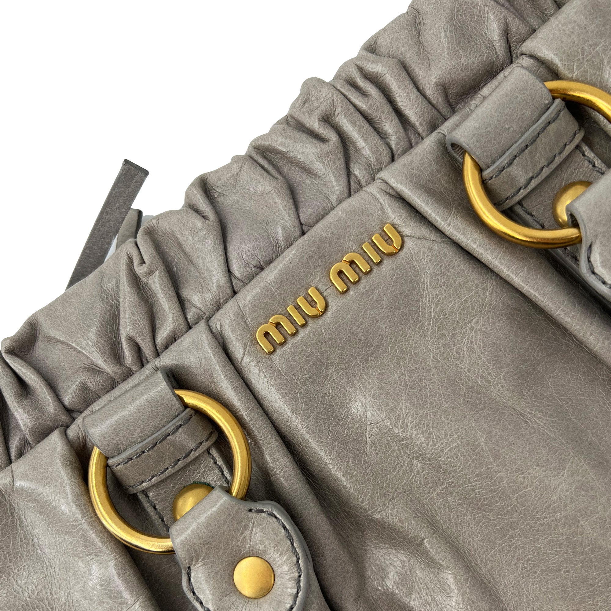 Miu Miu leather grey handbag