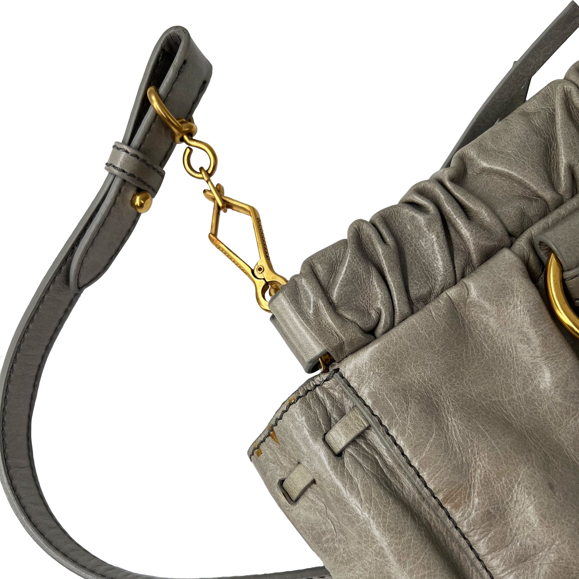 Miu Miu leather grey handbag