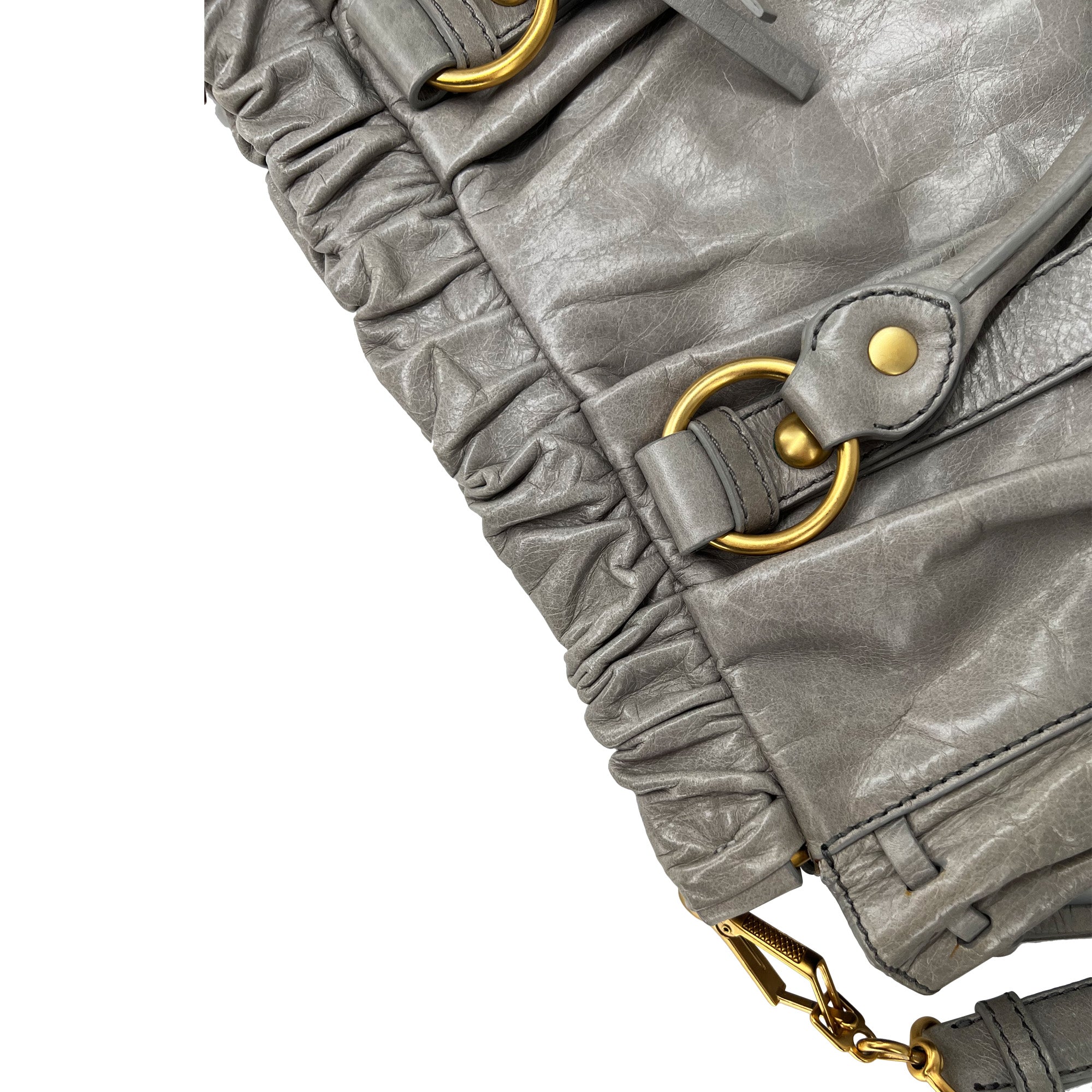 Miu Miu leather grey handbag