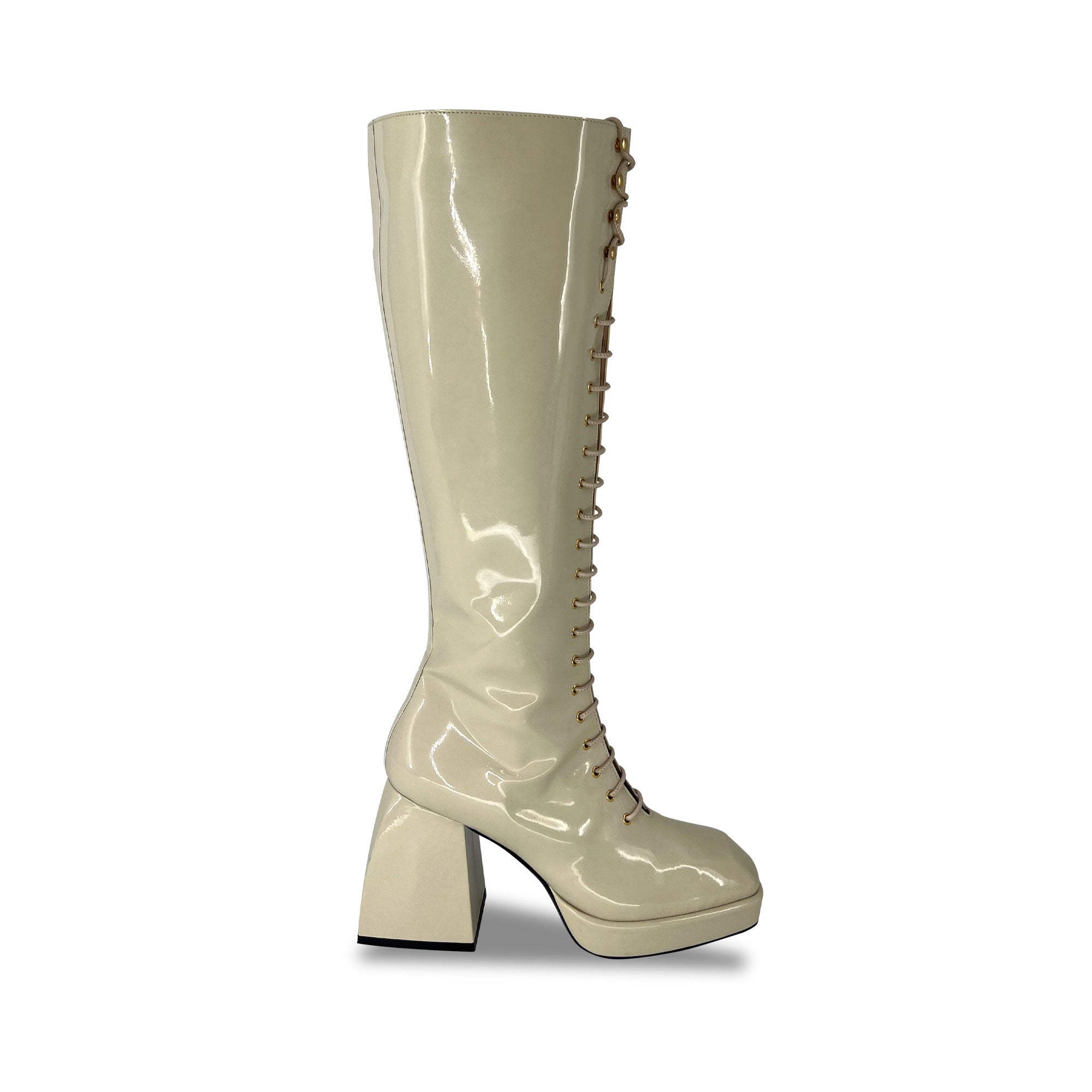 Nodaleto Bulla Ward Ecru knee-high boots