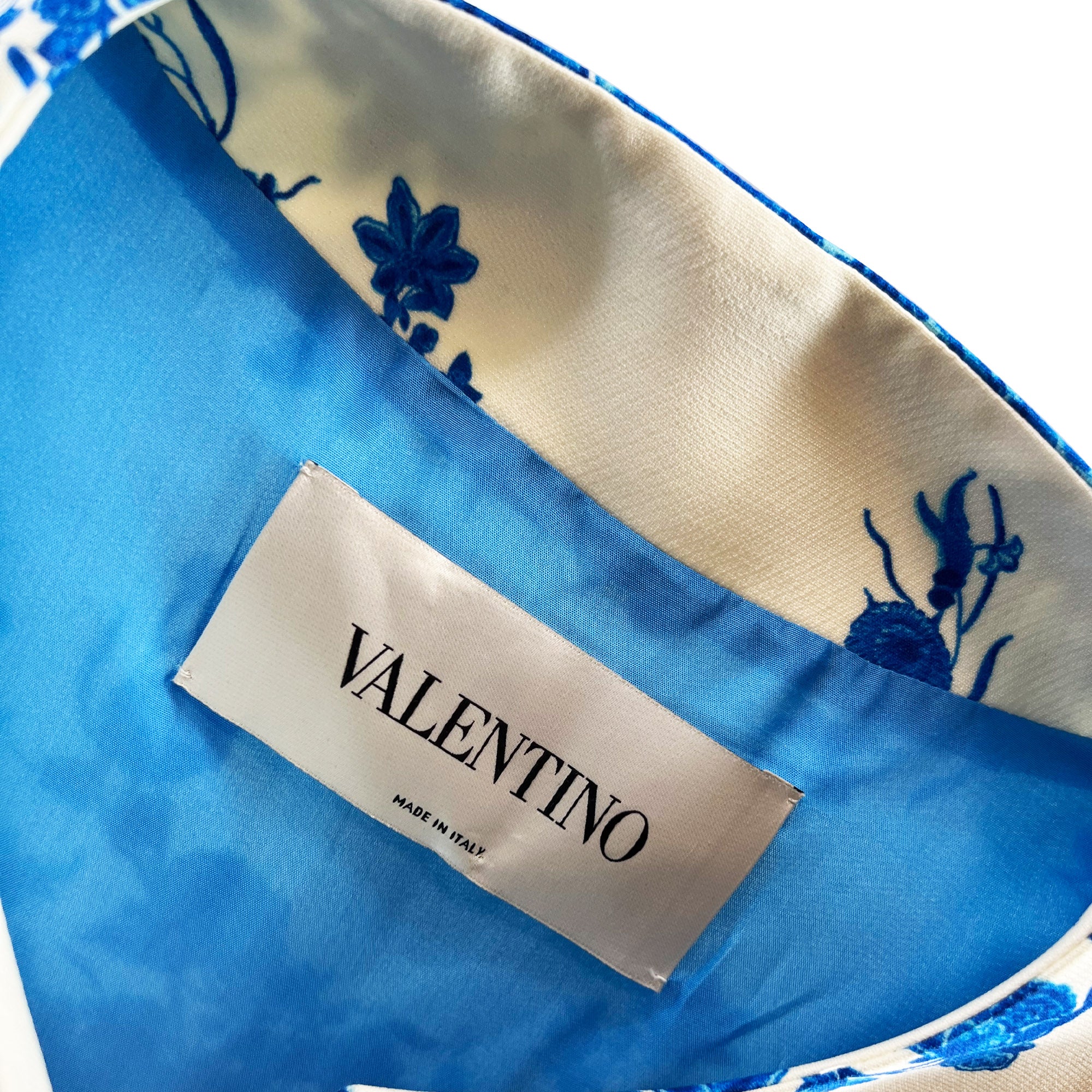 Valentino Floral Print Blue Coat