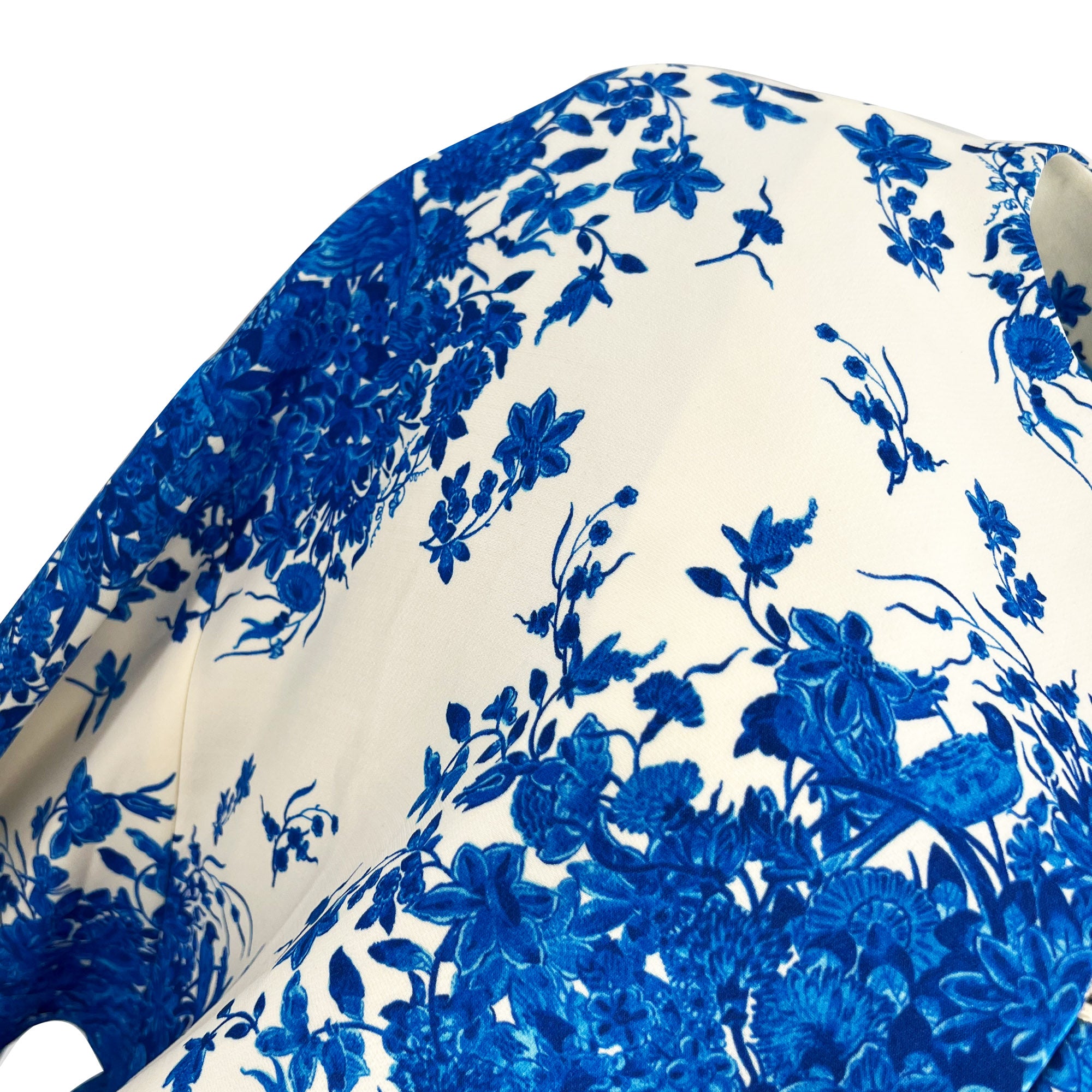 Valentino Floral Print Blue Coat
