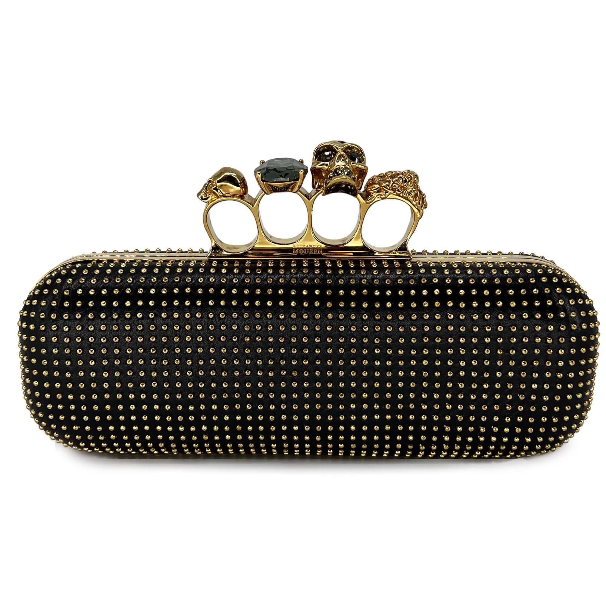 Alexander McQueen Knuckle Leather Clutch Bag