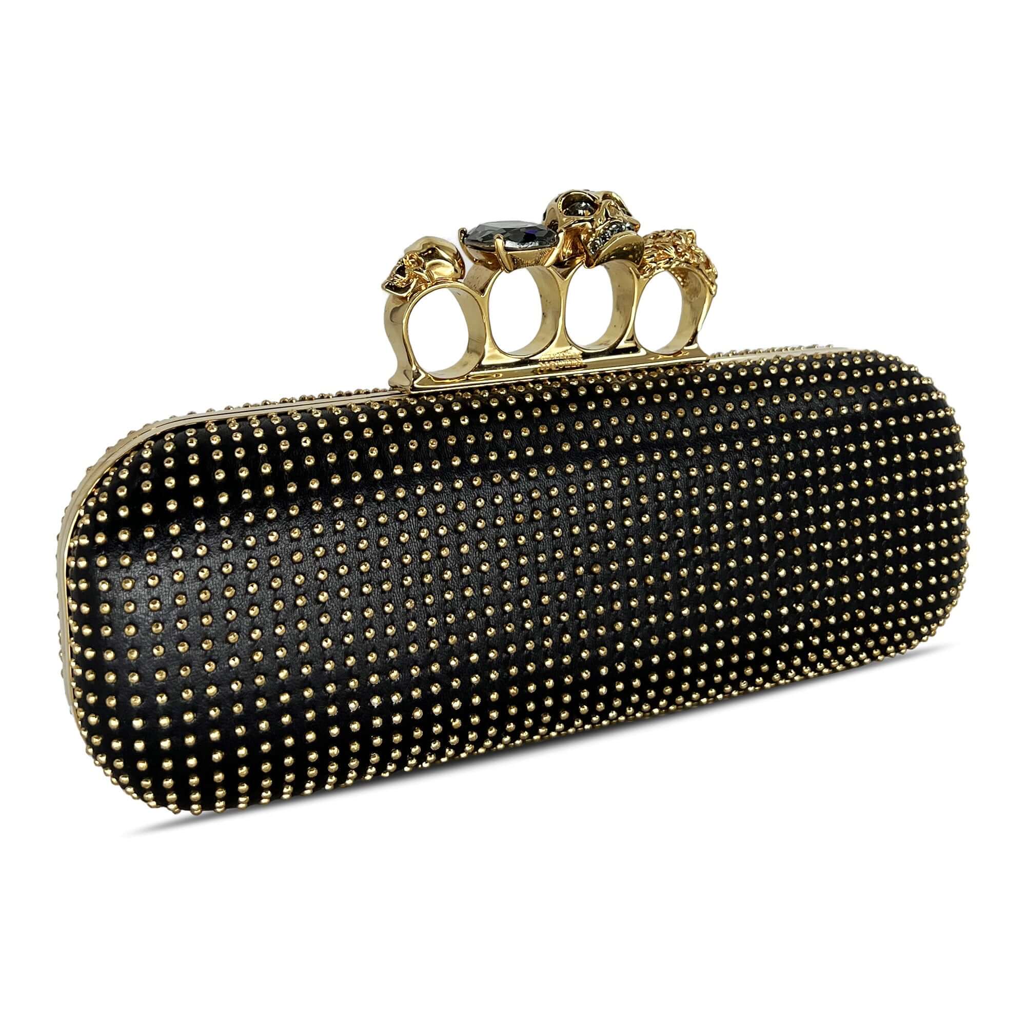 Alexander McQueen Knuckle Leather Clutch Bag