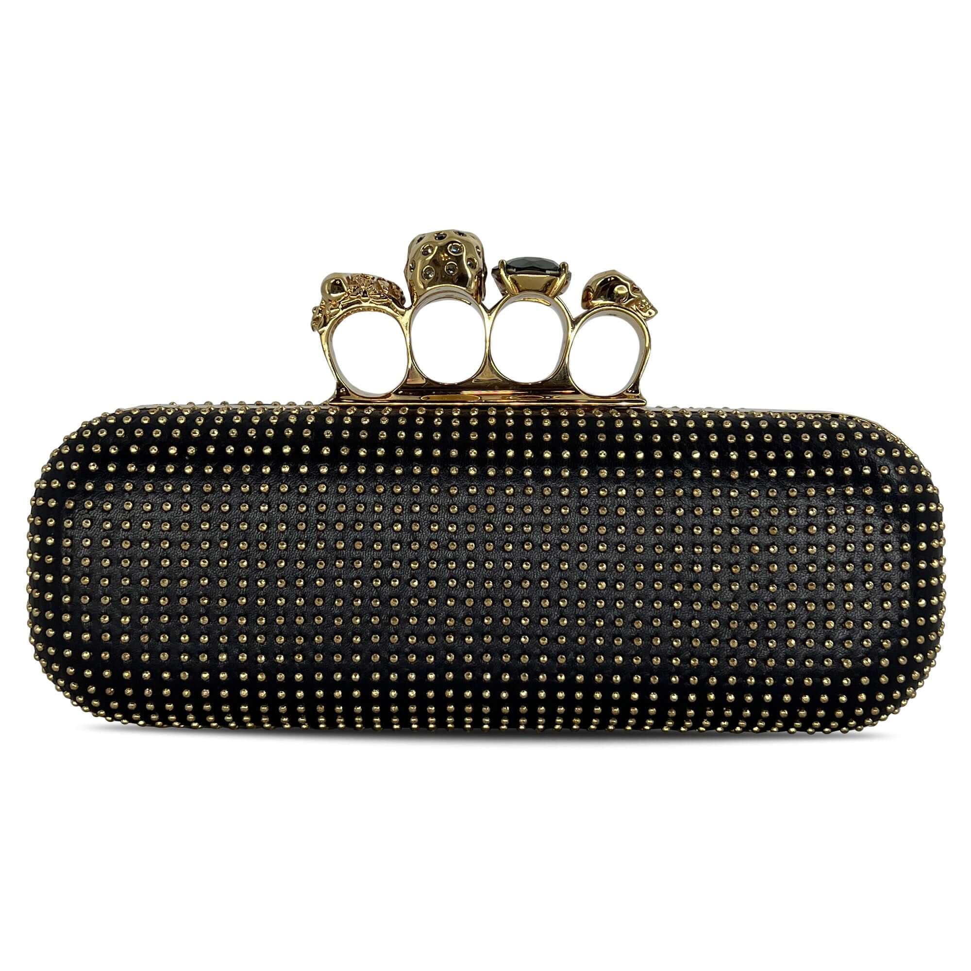 Alexander McQueen Knuckle Leather Clutch Bag