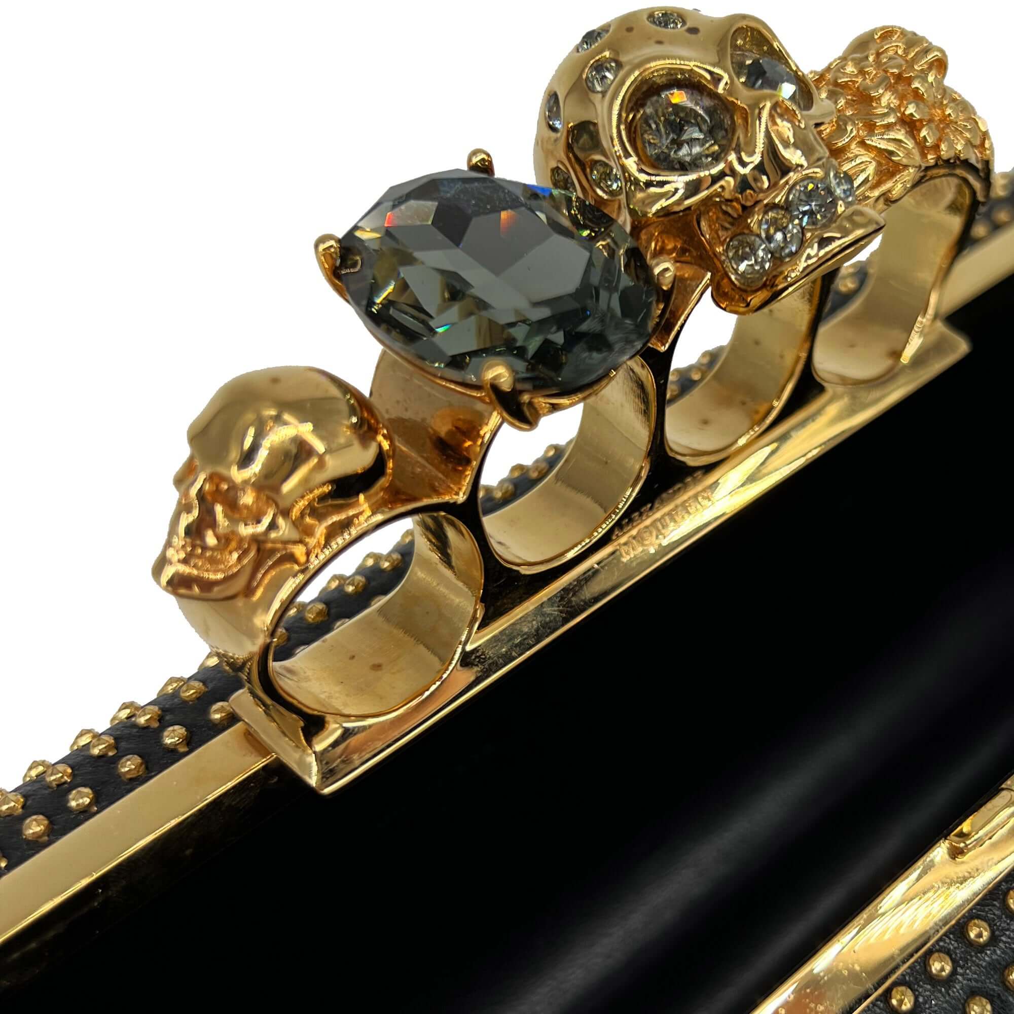 Alexander McQueen Knuckle Leather Clutch Bag