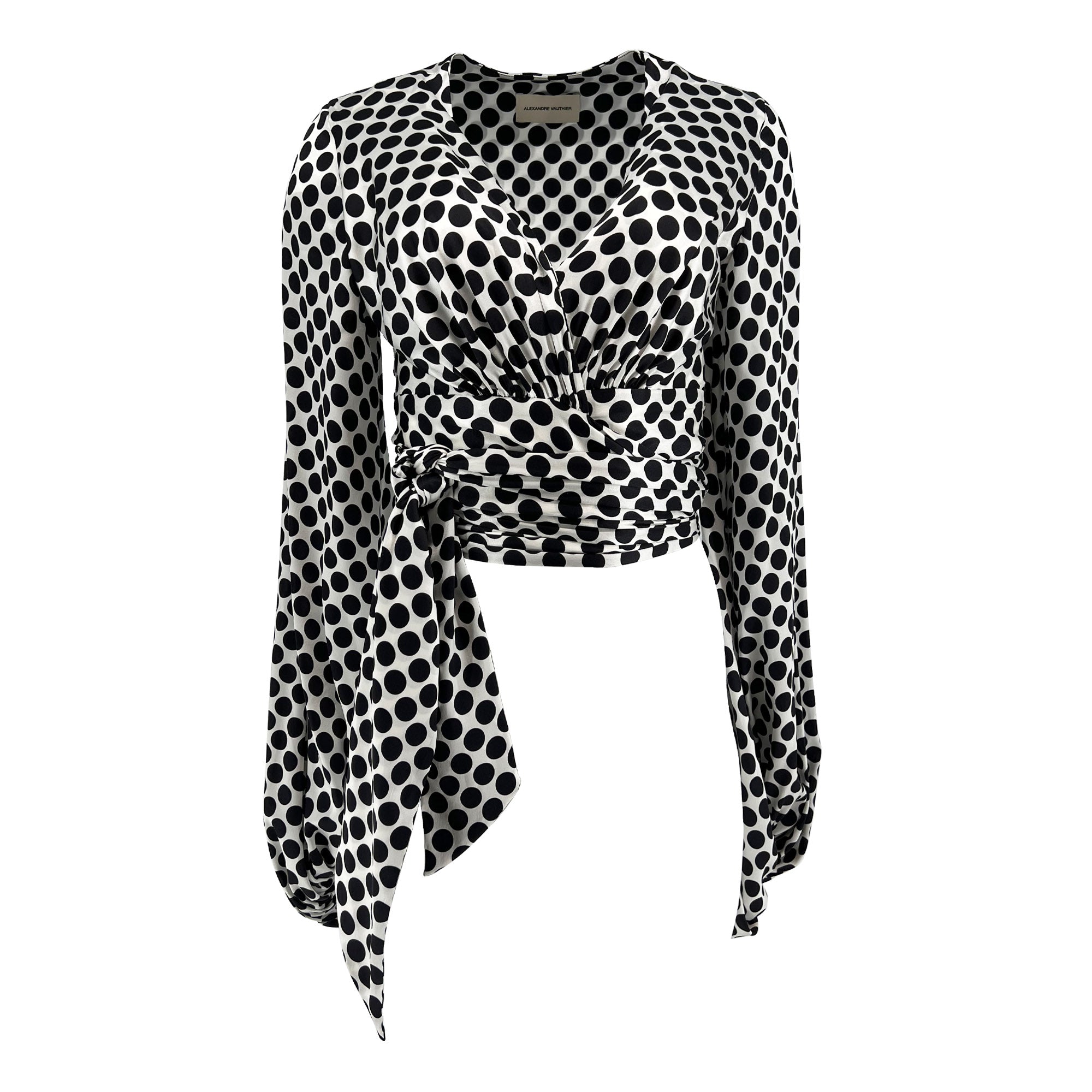 Alexandre Vauthier Wrap Waist Blouse