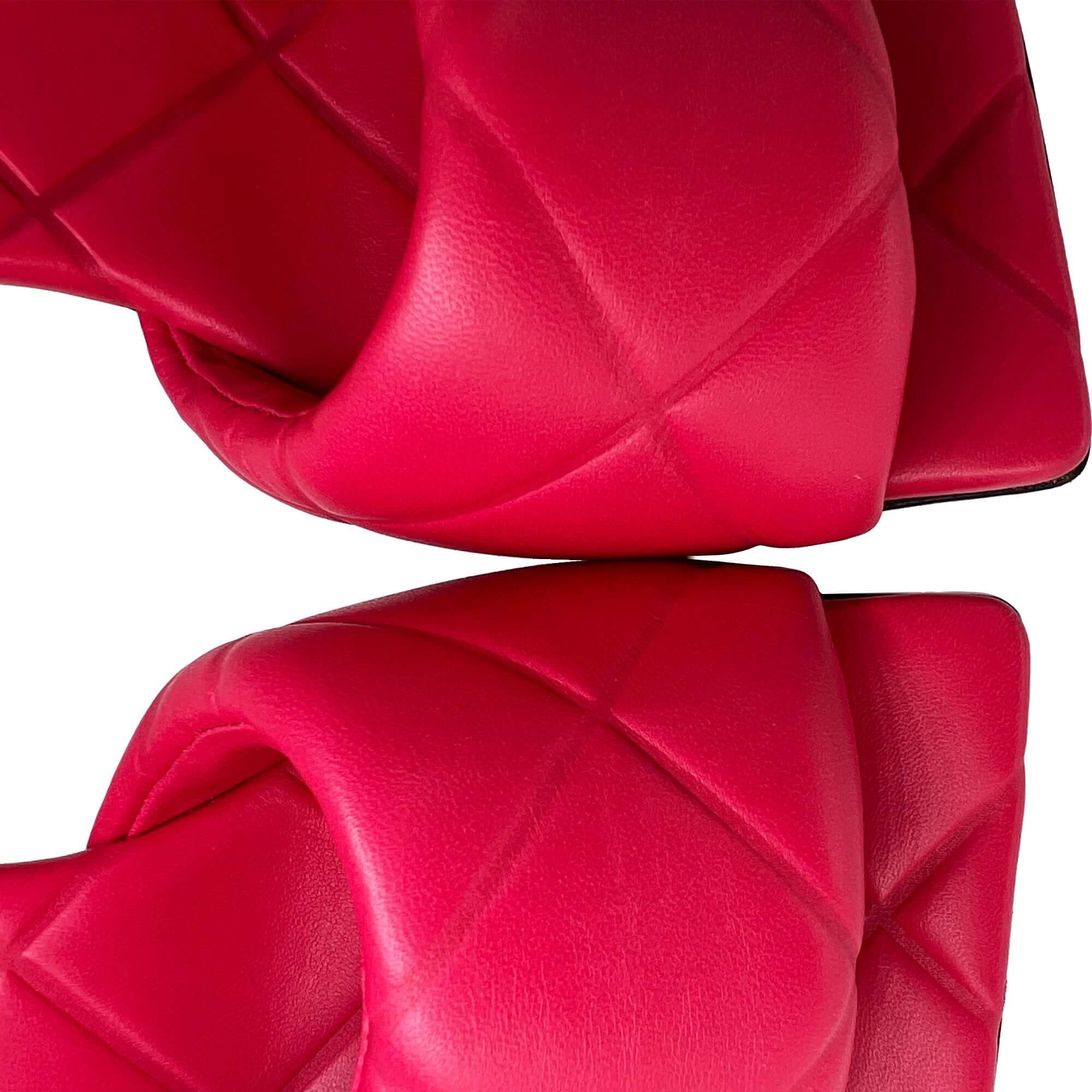 Bottega Veneta pink square-toe mules