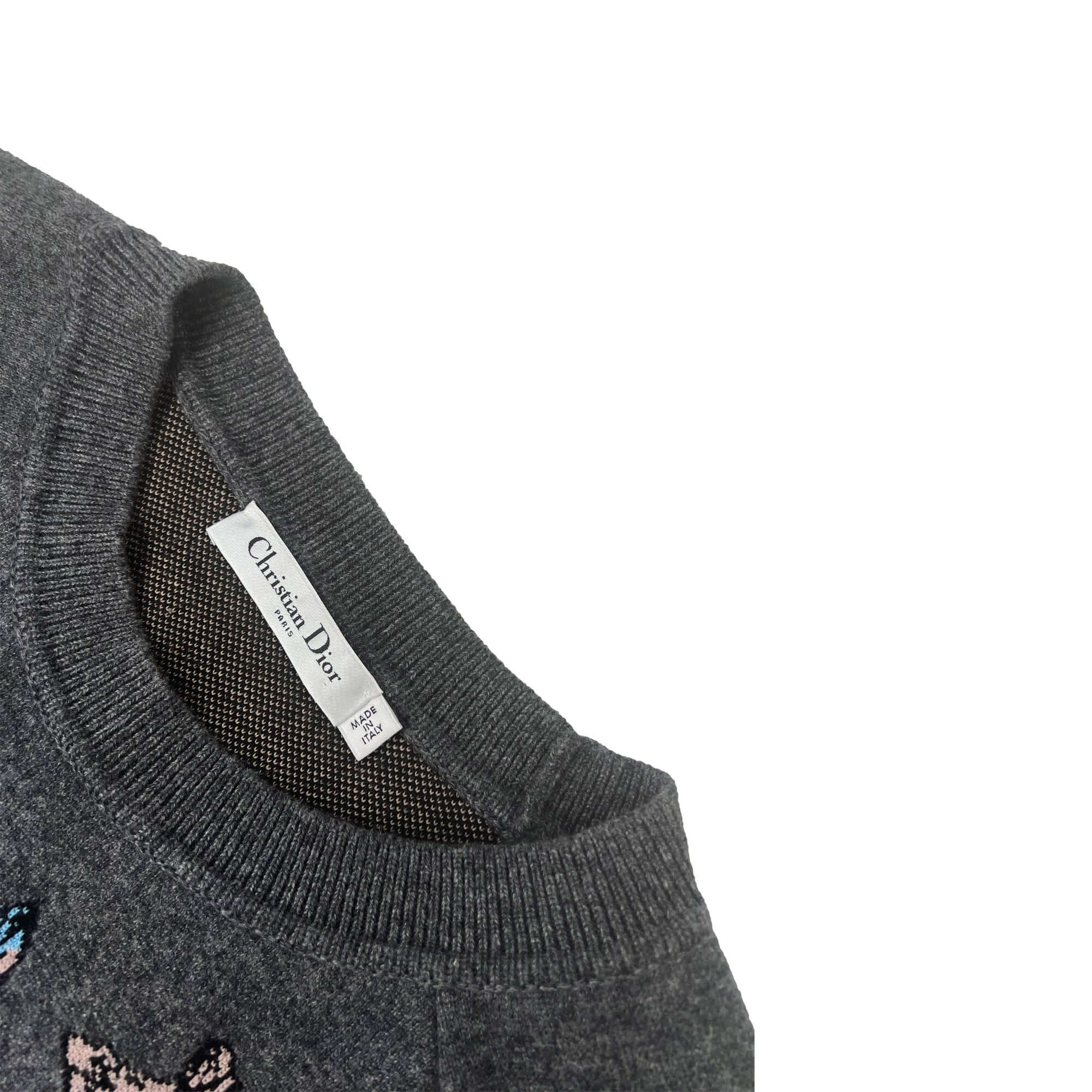 Christian Dior fleurs bibliques cashmere & wool sweater