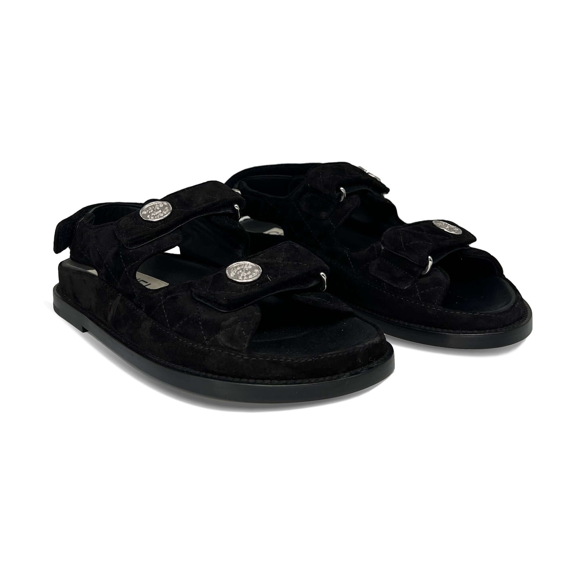 Chanel dad suede sandals