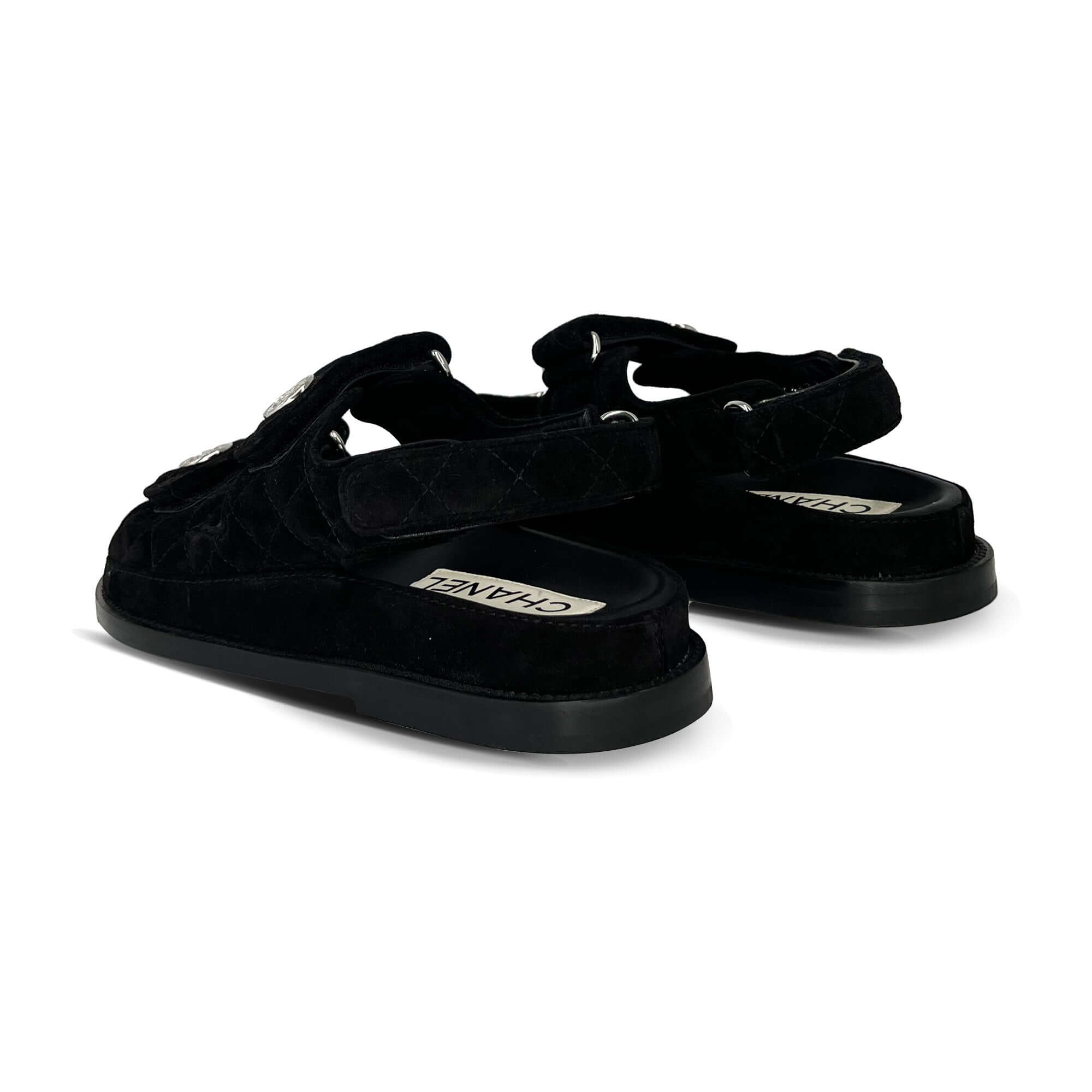 Chanel dad suede sandals