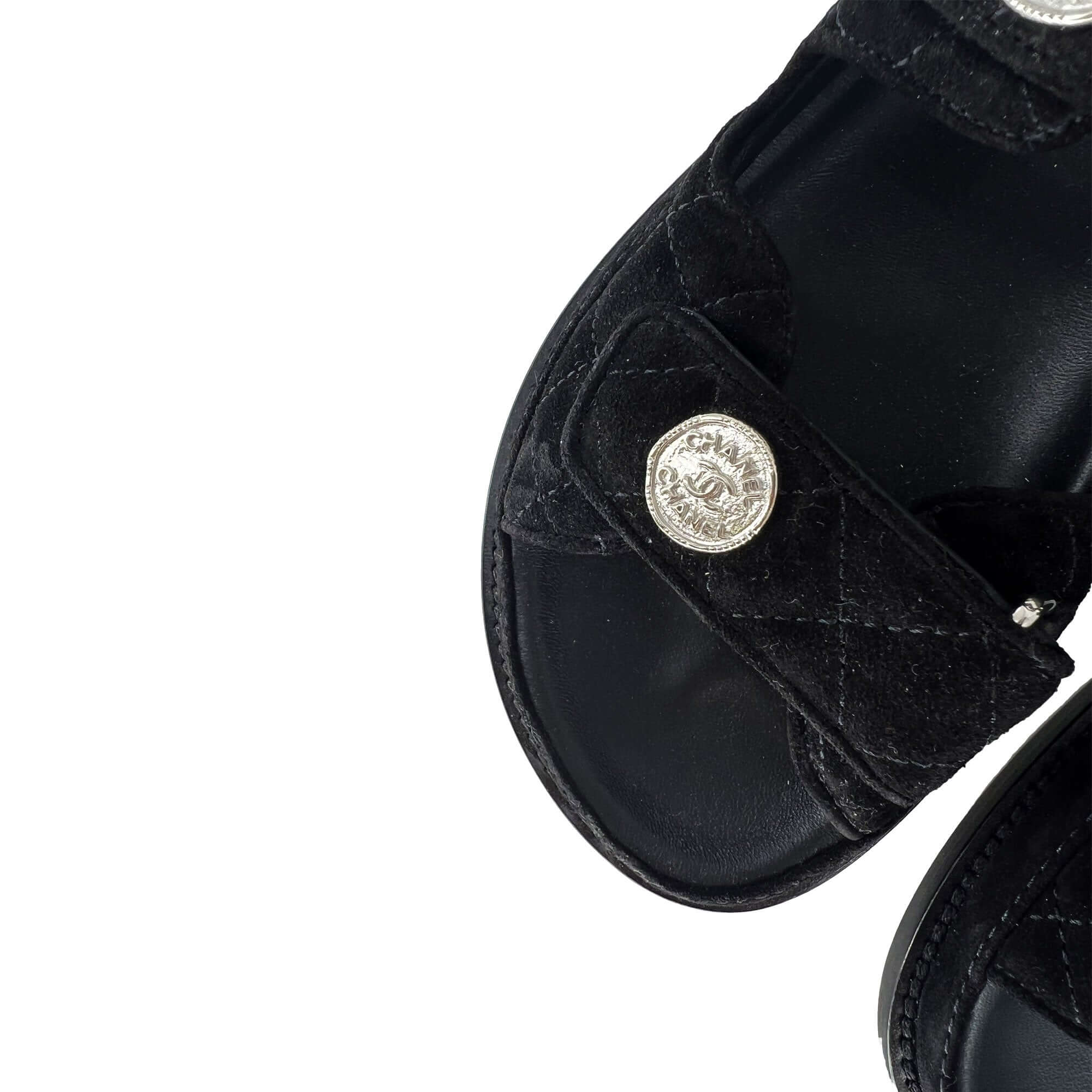 Chanel dad suede sandals