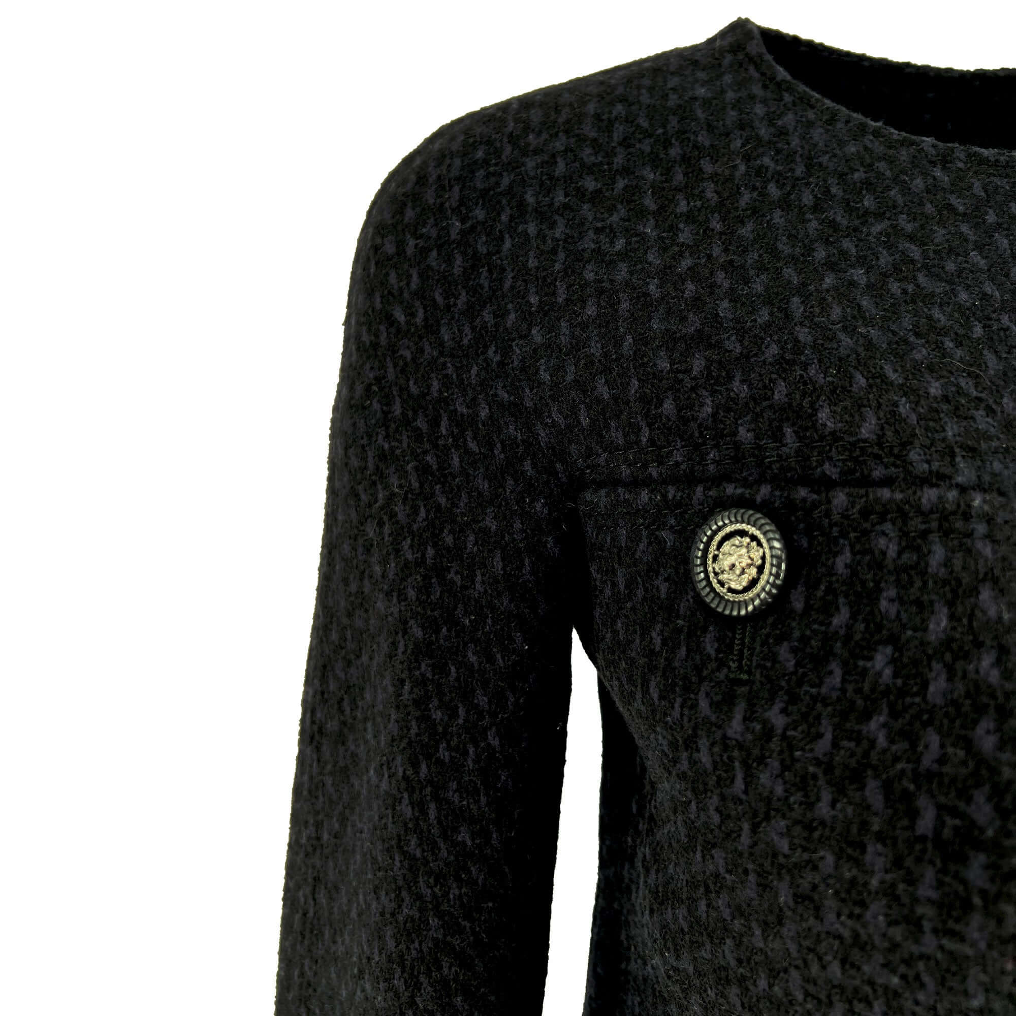 Chanel wool navy and black coat/dress