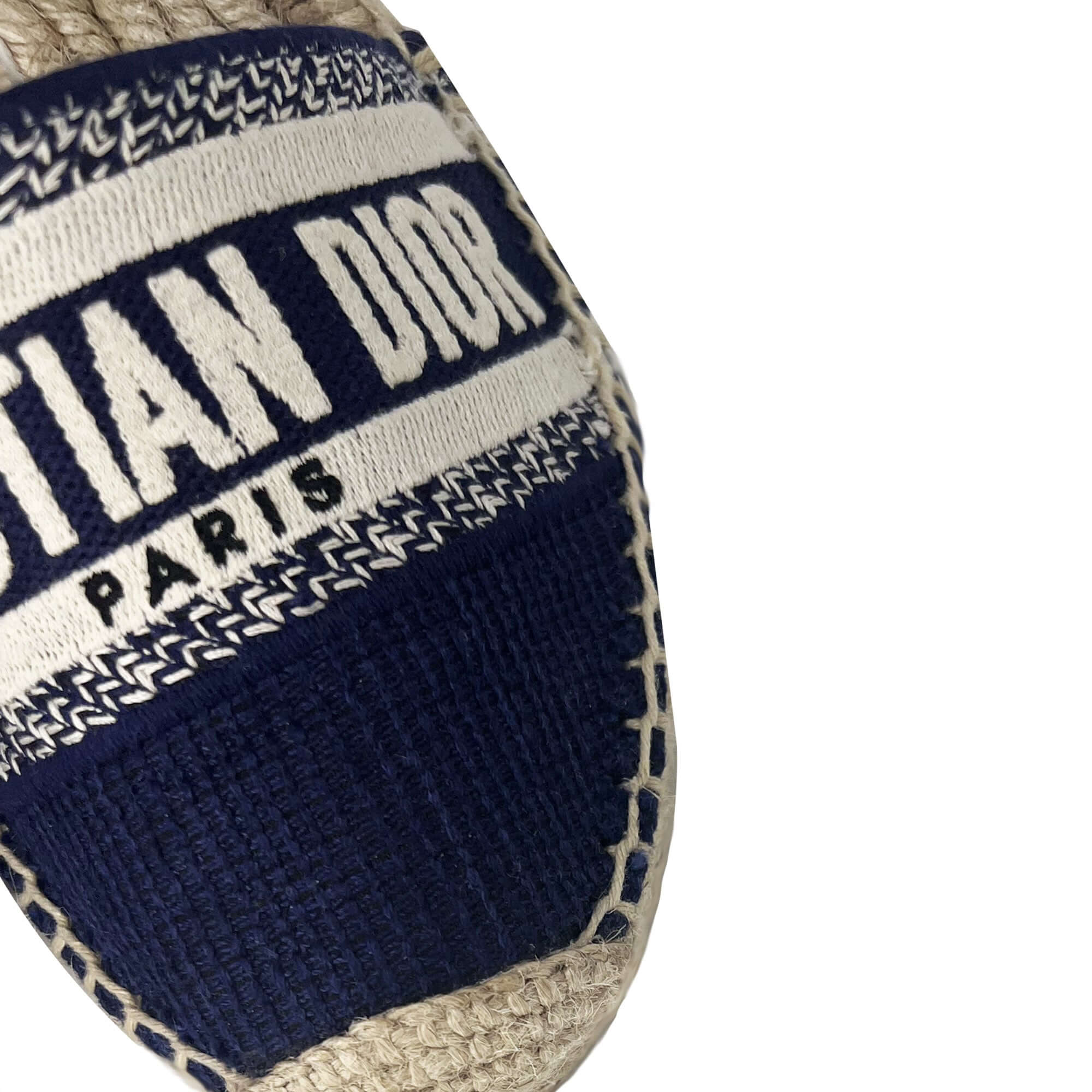 Dior printed fringe trim accent Espadrilles