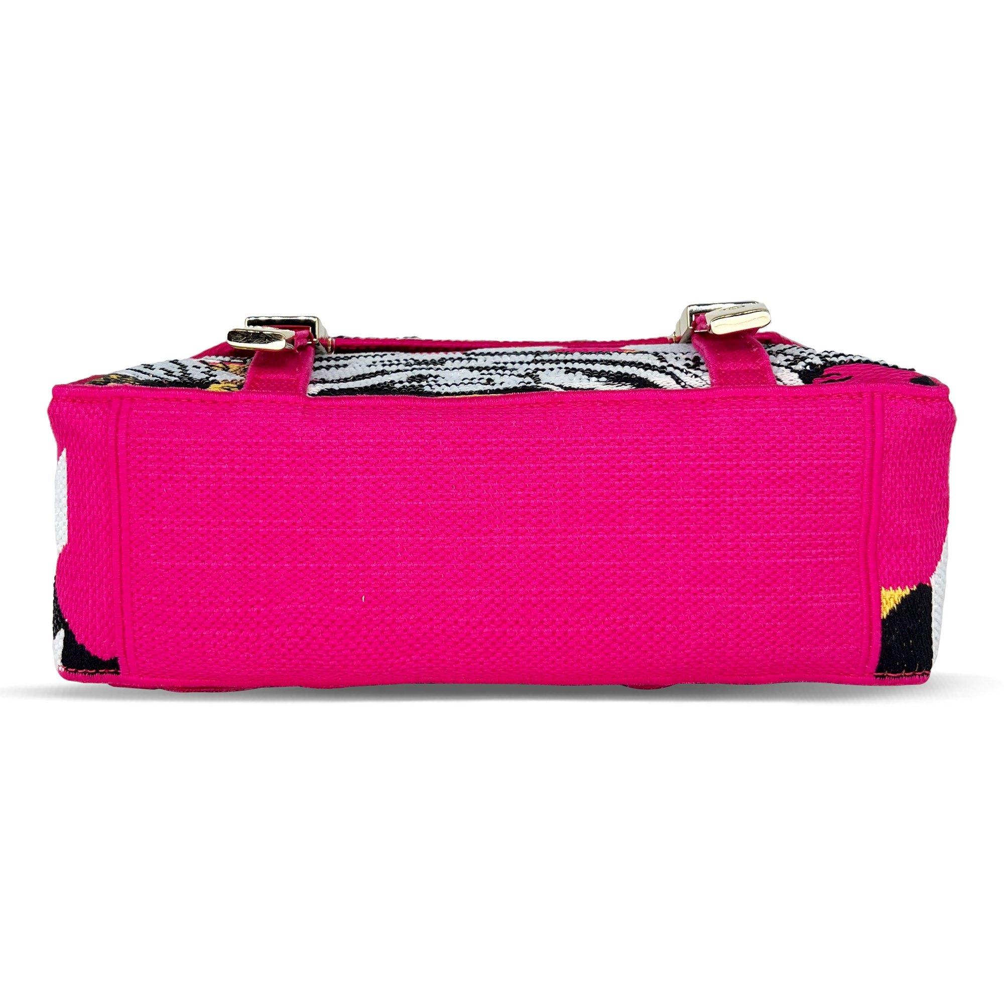 Dior camp bag pink/multicolour technical canvas with strass