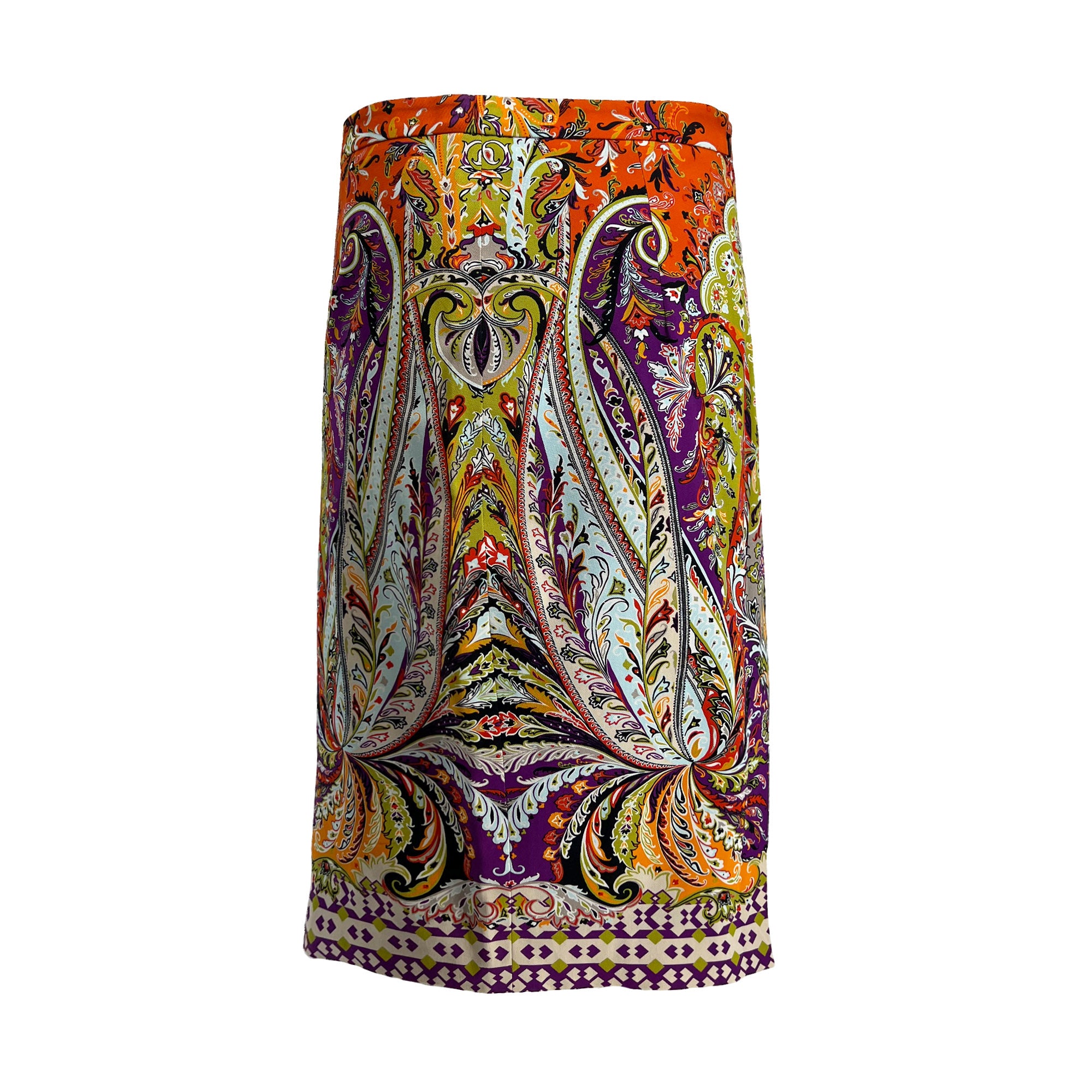 Etro Vinatge Abstract Midi Skirt