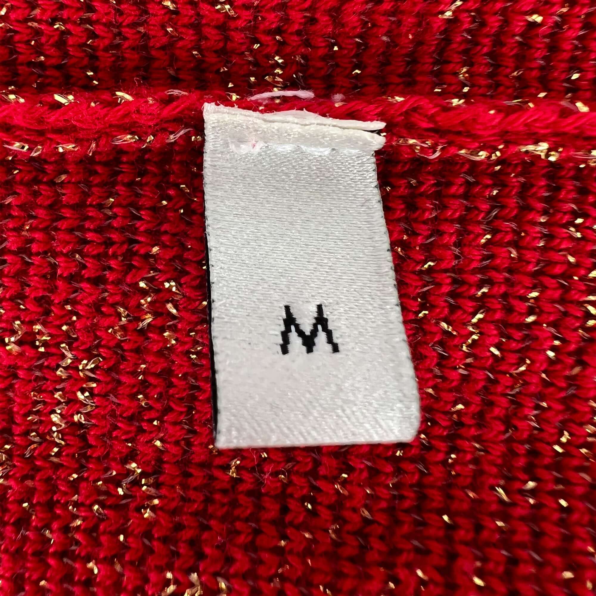 Gucci red gold logo lurex shirt