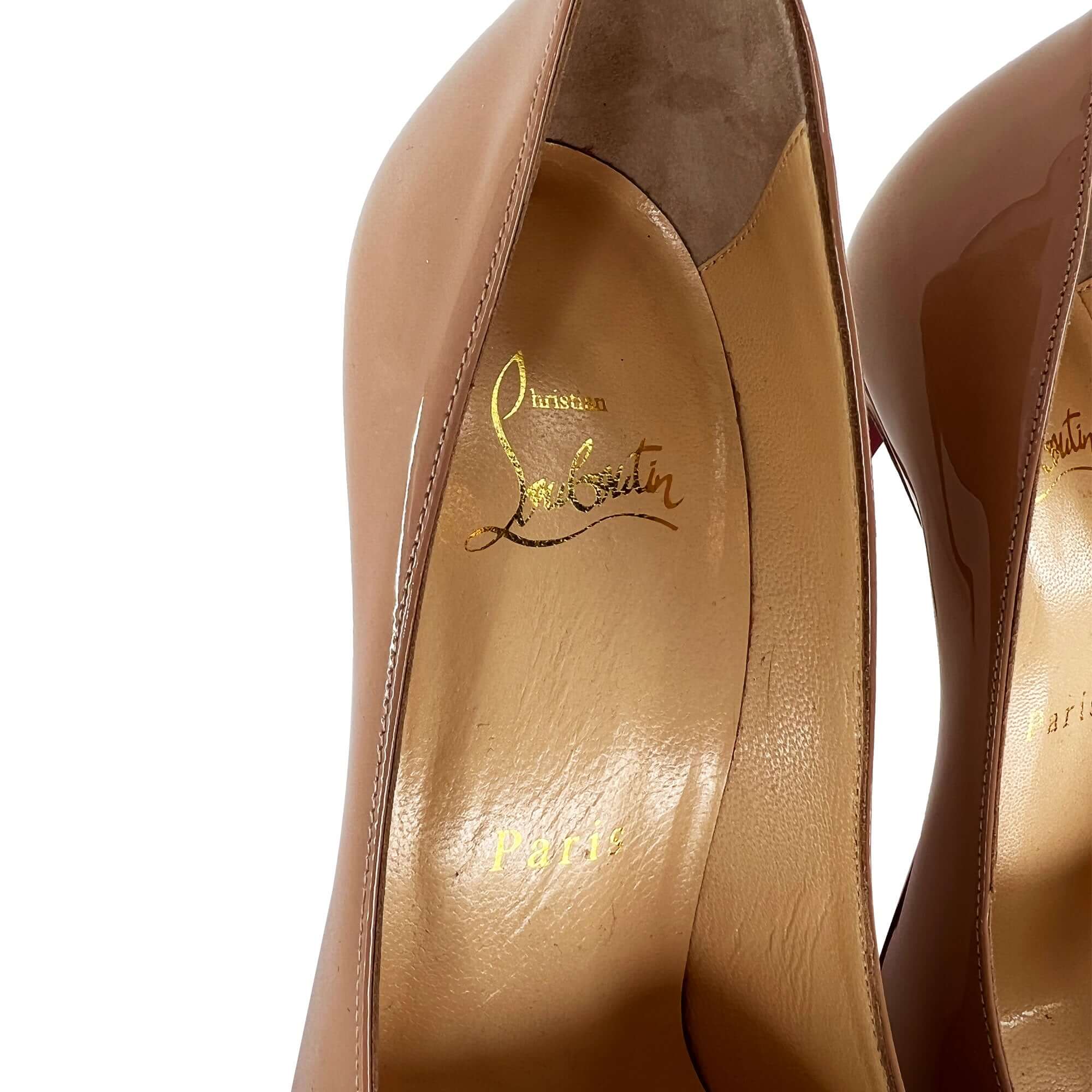 Christian Louboutin mid kate leather pumps