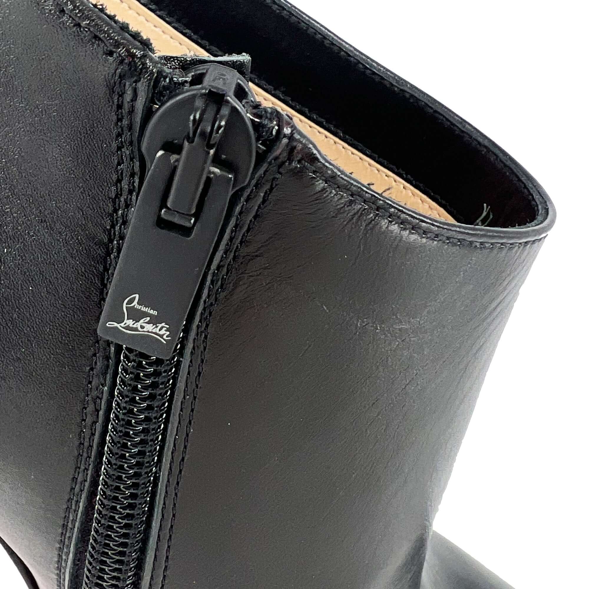 Christian Louboutin black leather Gorgona Boots