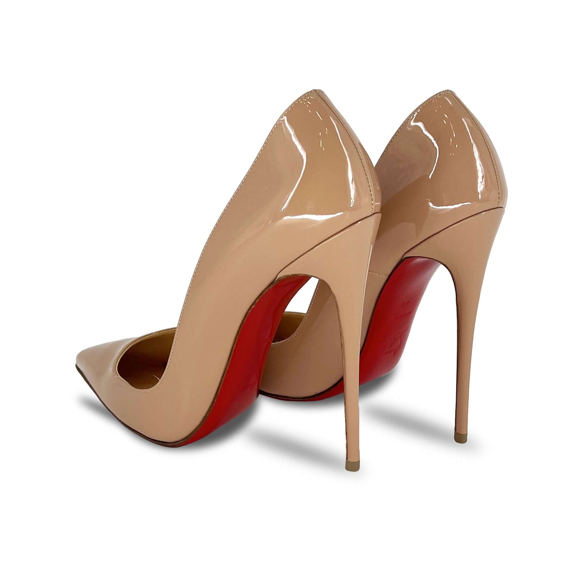 Christian Louboutin So Kate Nude Patent Leather Heels