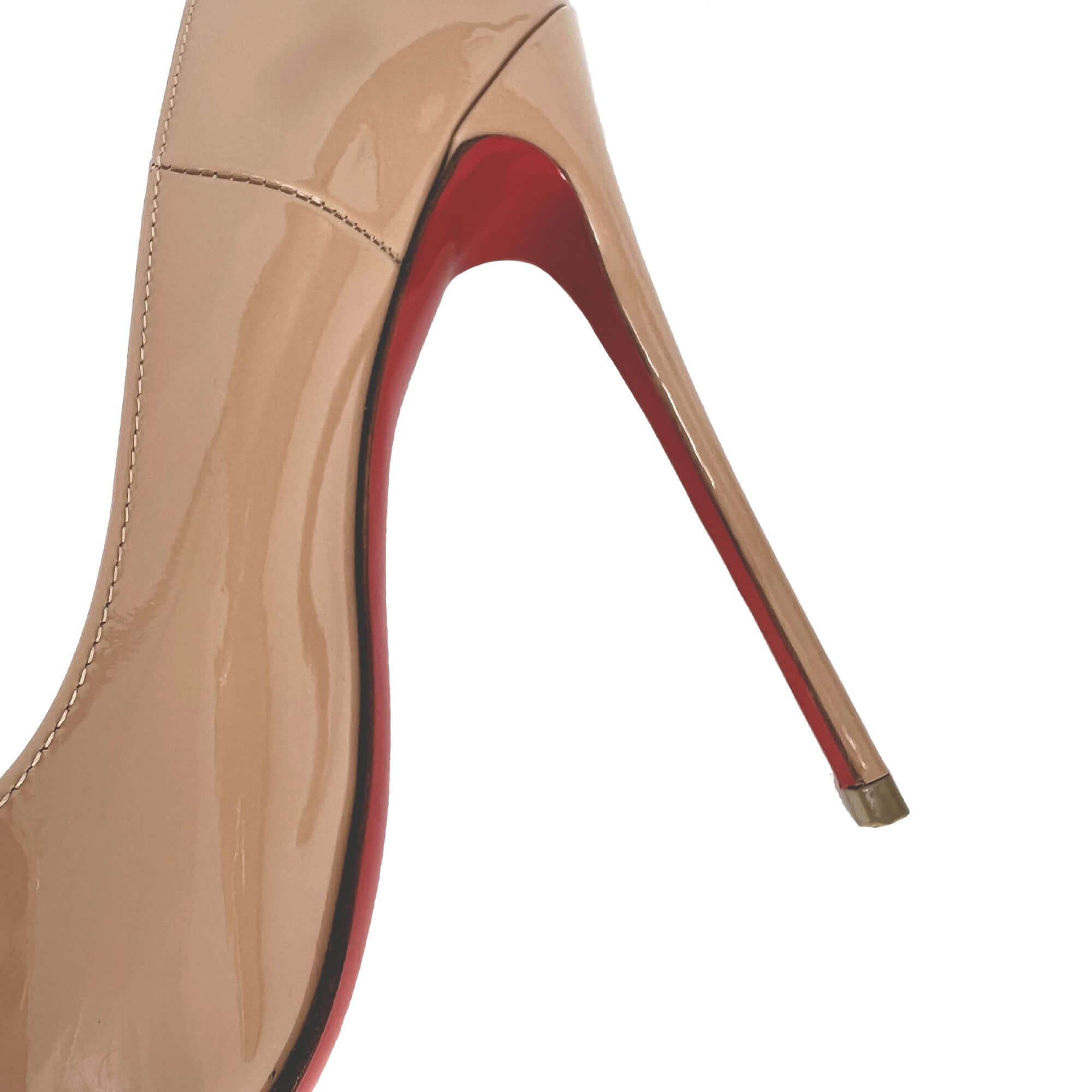 Christian Louboutin So Kate Nude Patent Leather Heels
