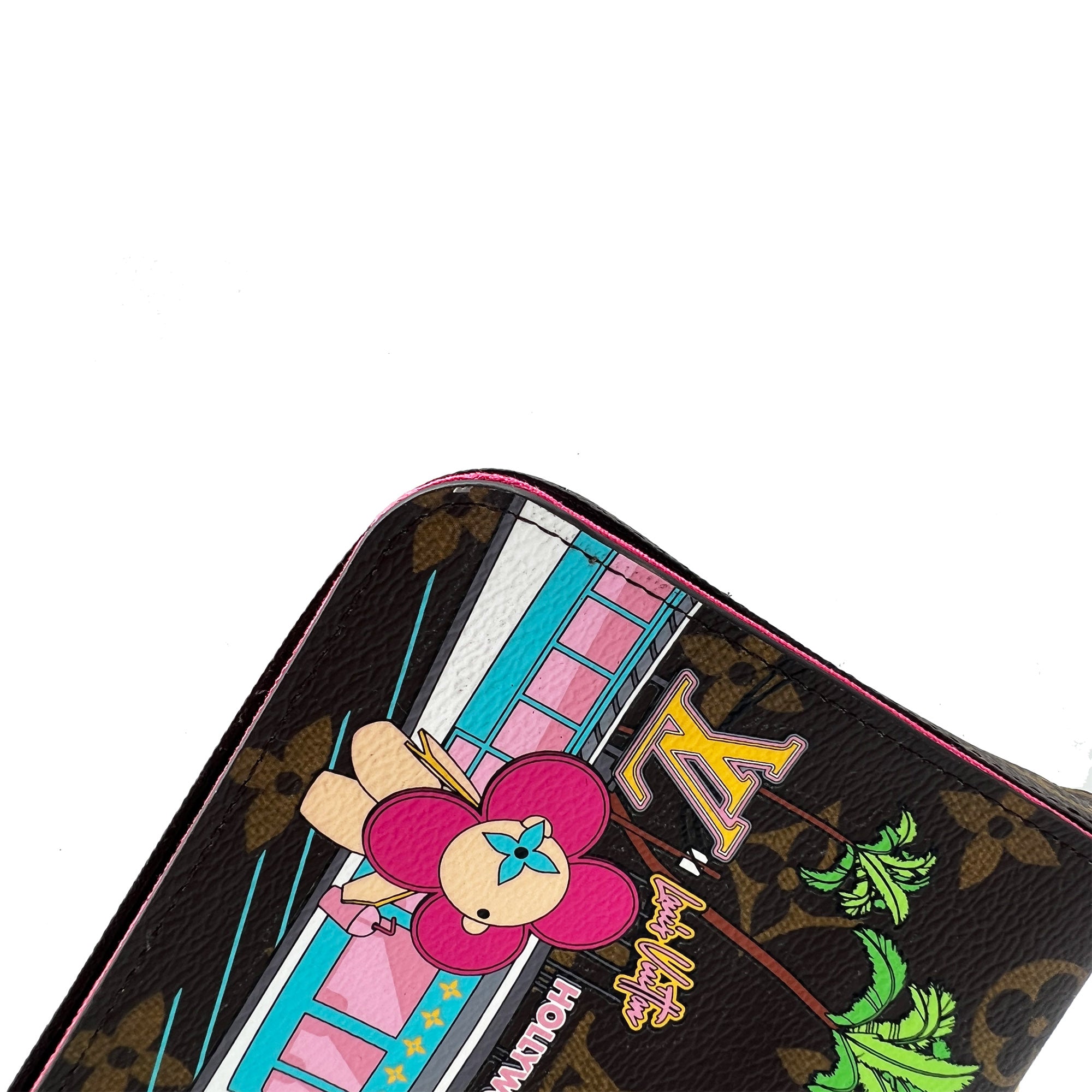 Louis Vuitton Monogram Christmas Animation pochette chain wallet