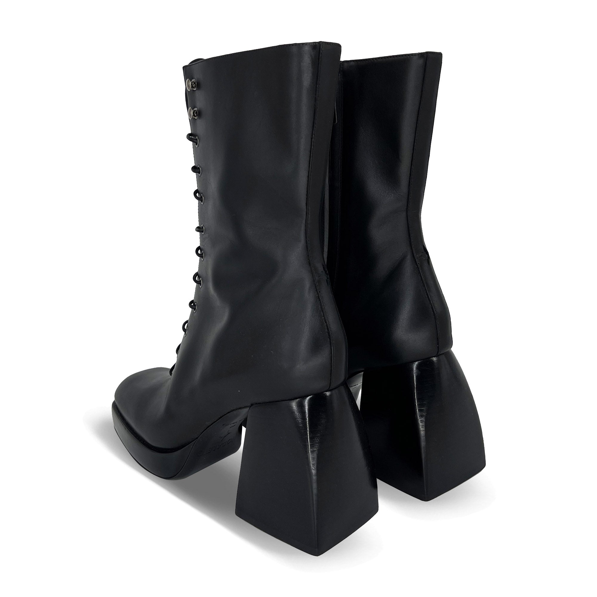 Nodaleto Bulla black lace-up high heel boots